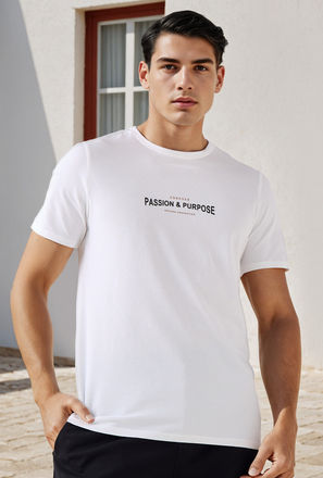 تيشيرت بيكيه بطبعات شعار من آيكونيك-men-clothing-tshirtsandpolos-tshirts-image-1