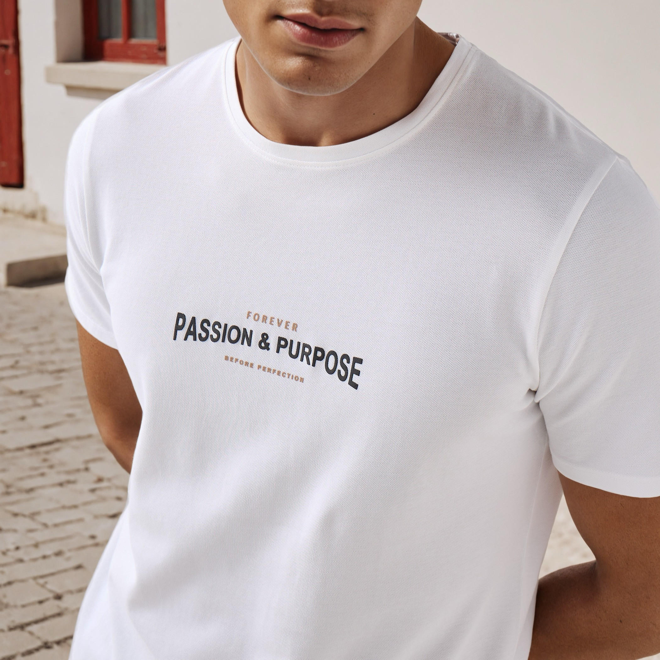 تيشيرت بيكيه بطبعات شعار من آيكونيك-men-clothing-tshirtsandpolos-tshirts-image-4