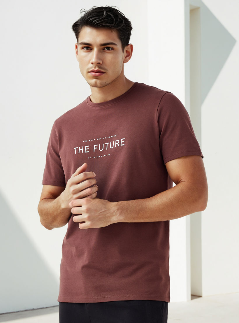 تيشيرت بيكيه بطبعات شعار من آيكونيك-men-clothing-tshirtsandpolos-tshirts-image-1