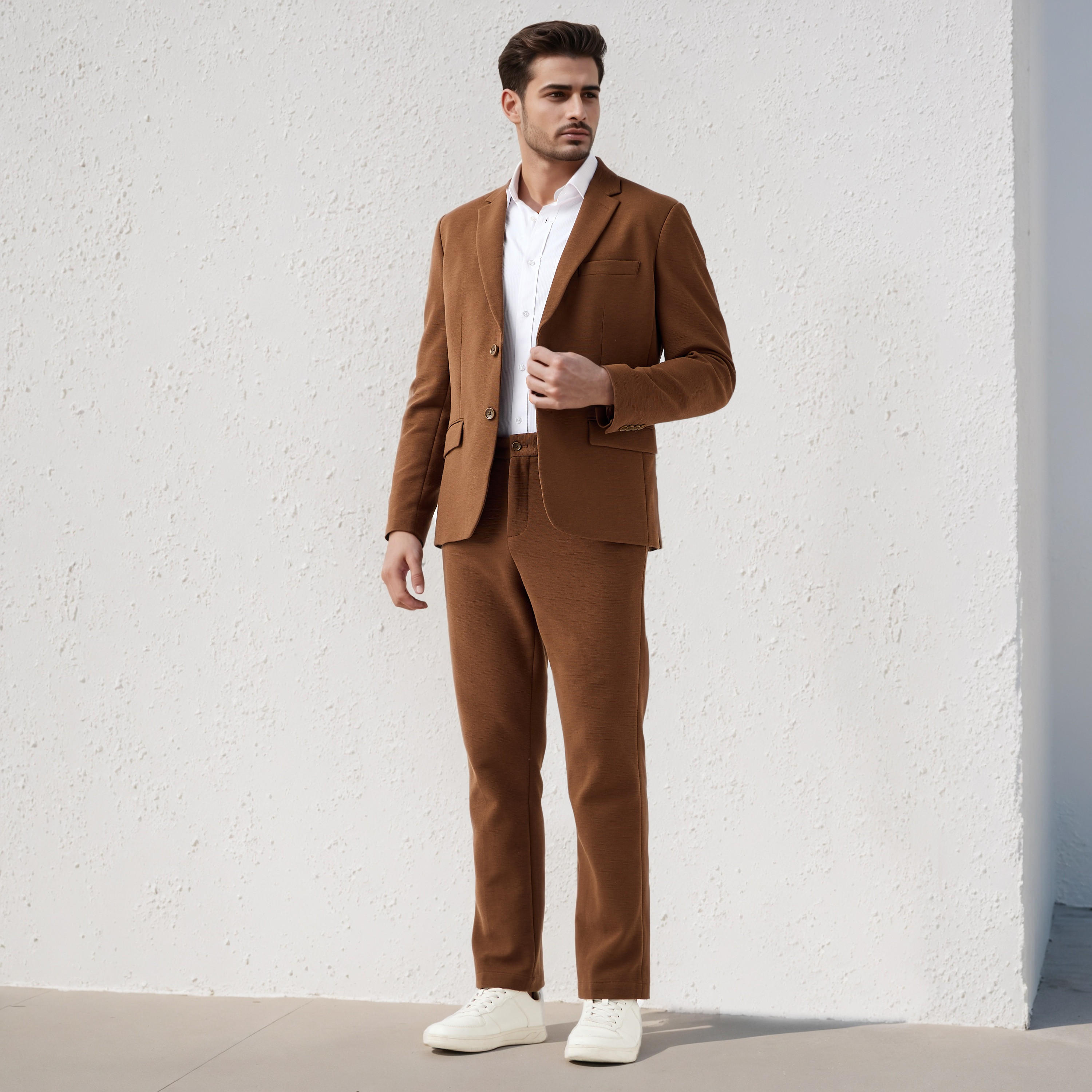 بليزر بقصة عادية وملمس بارز للرجال من آيكونيك-men-winterwear-jacketsandblazers-image-6