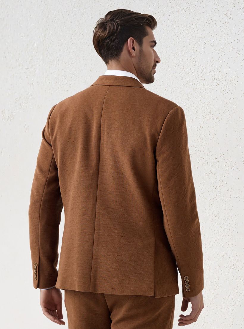 Iconic Men Regular Fit Textured Blazer-men-winterwear-jacketsandblazers-image-3