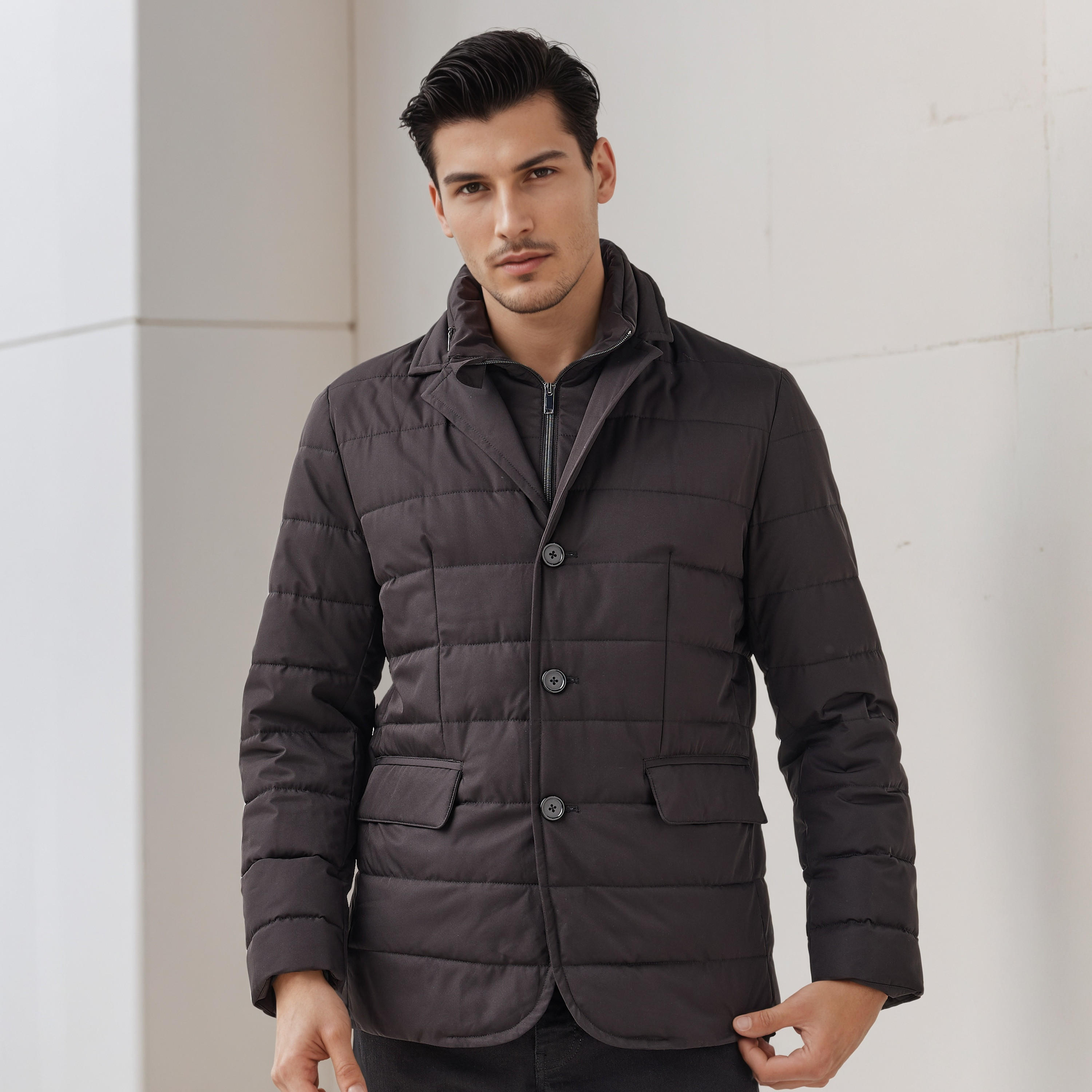Iconic Men Regular Fit Quilted Puffer Jacket-men-clothing-jacketsandblazers-jackets-image-1