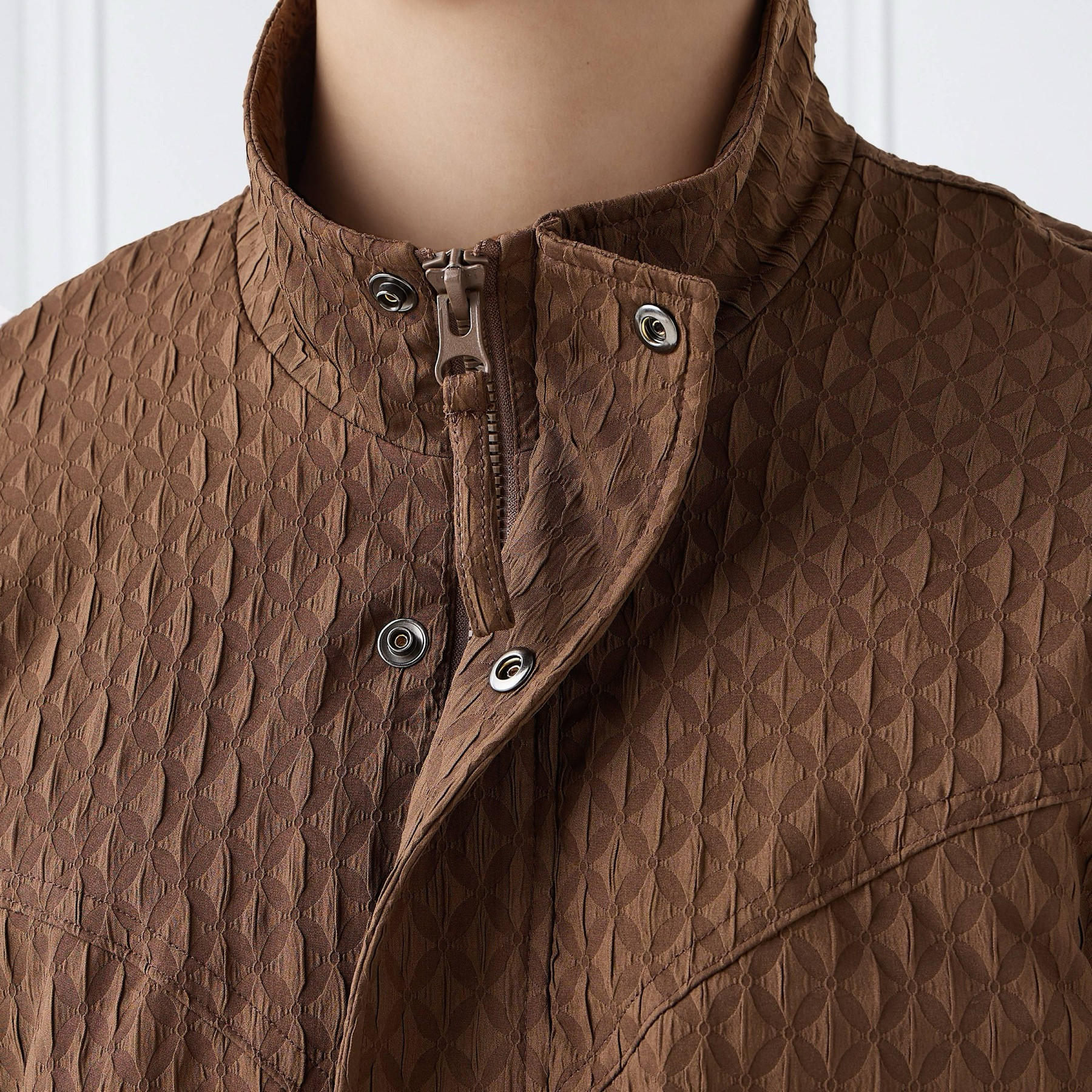 Iconic Men's Regular Fit Jacquard High Neck Jacket-men-clothing-jacketsandblazers-jackets-image-5
