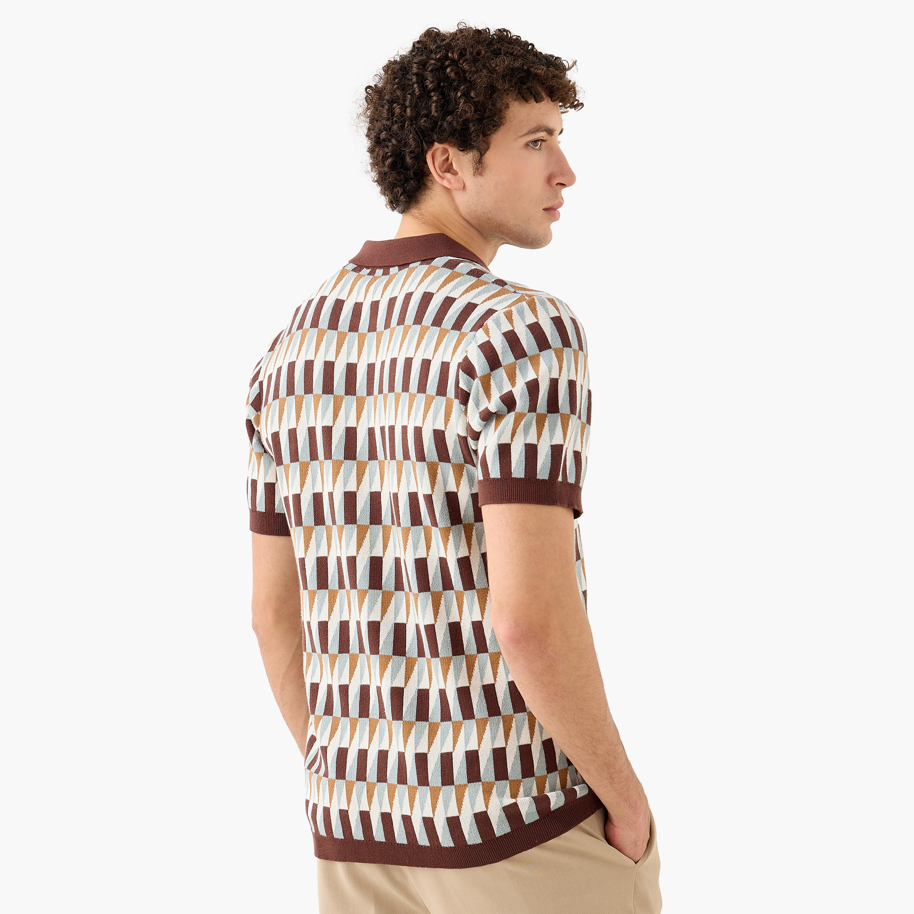 Iconic Jacquard Textured Polo T-shirt-men-clothing-tshirtsandpolos-polos-image-3