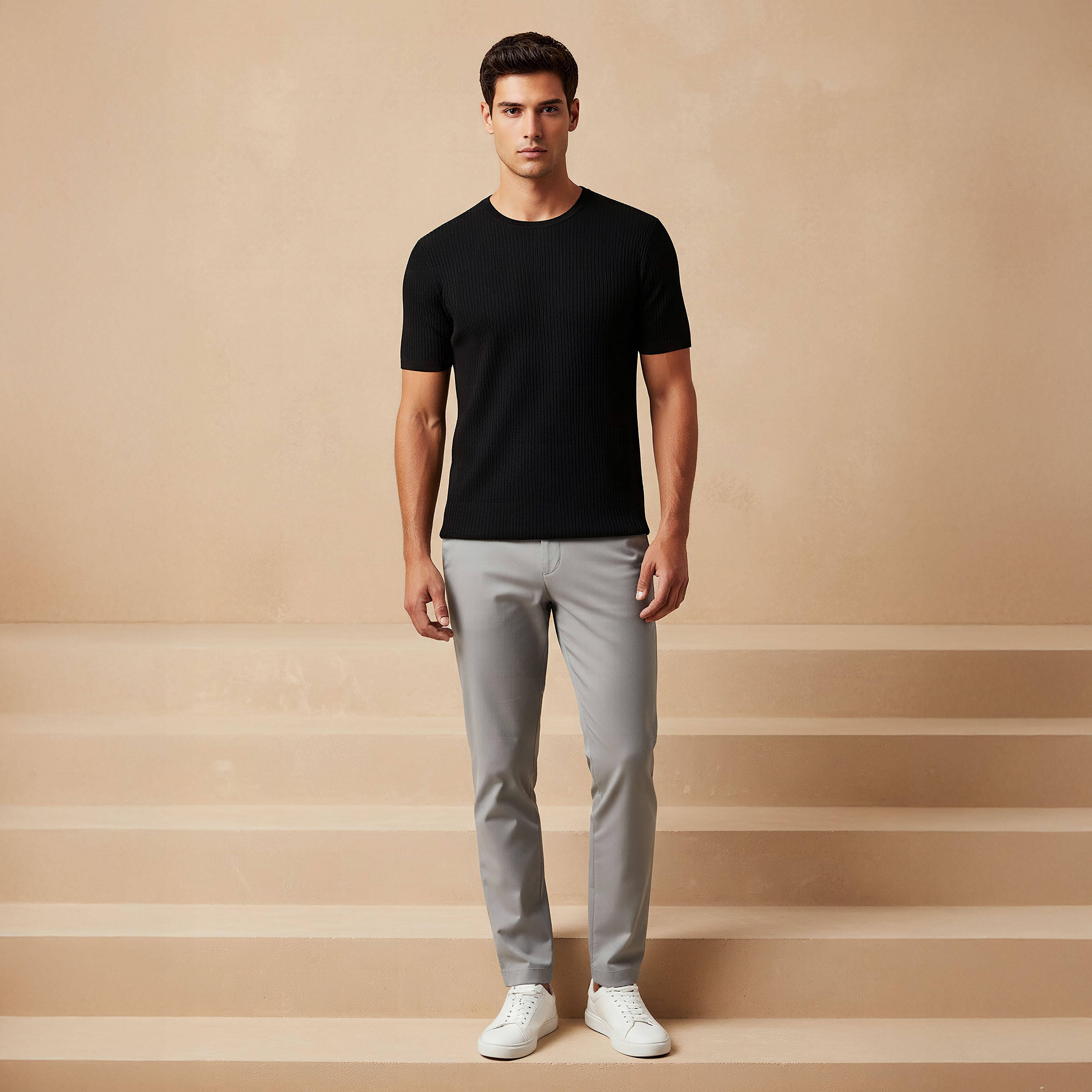 Iconic Textured Crew Neck T-shirt-men-clothing-tshirtsandpolos-tshirts-image-2