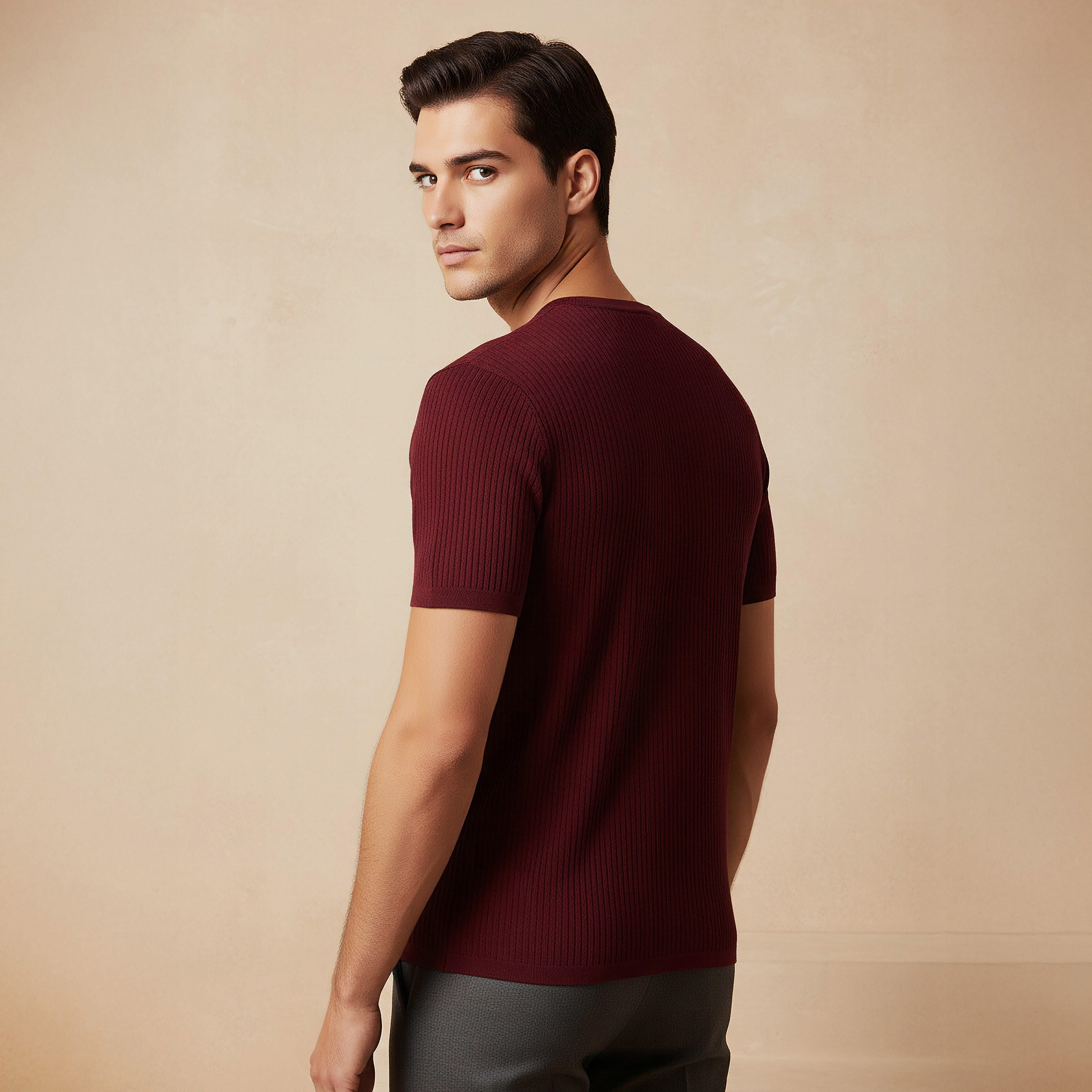 Iconic Textured Crew Neck T-shirt-men-clothing-tshirtsandpolos-tshirts-image-3