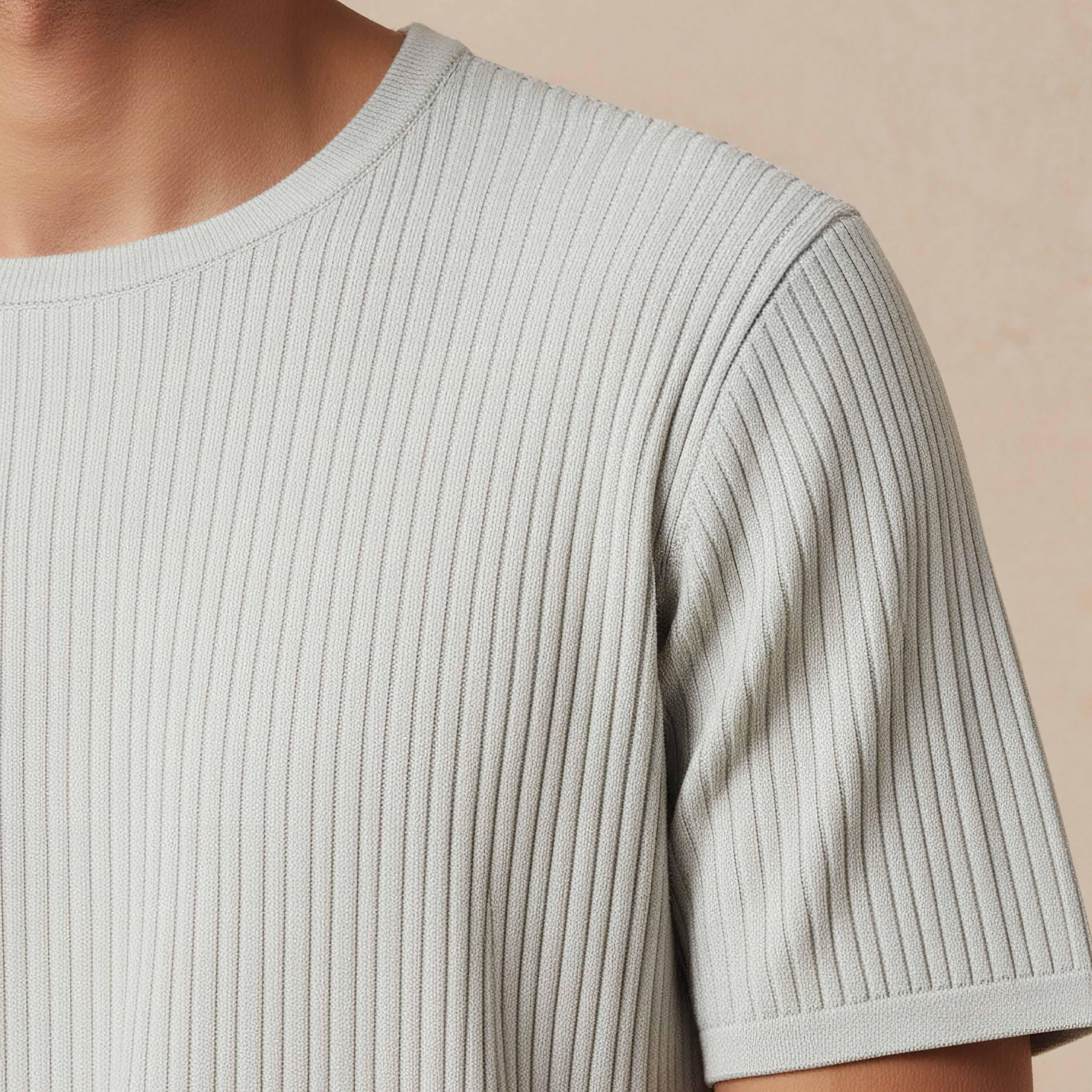 تيشيرت بارز الملمس بياقة ضيقة من آيكونيك-men-clothing-tshirtsandpolos-tshirts-image-4