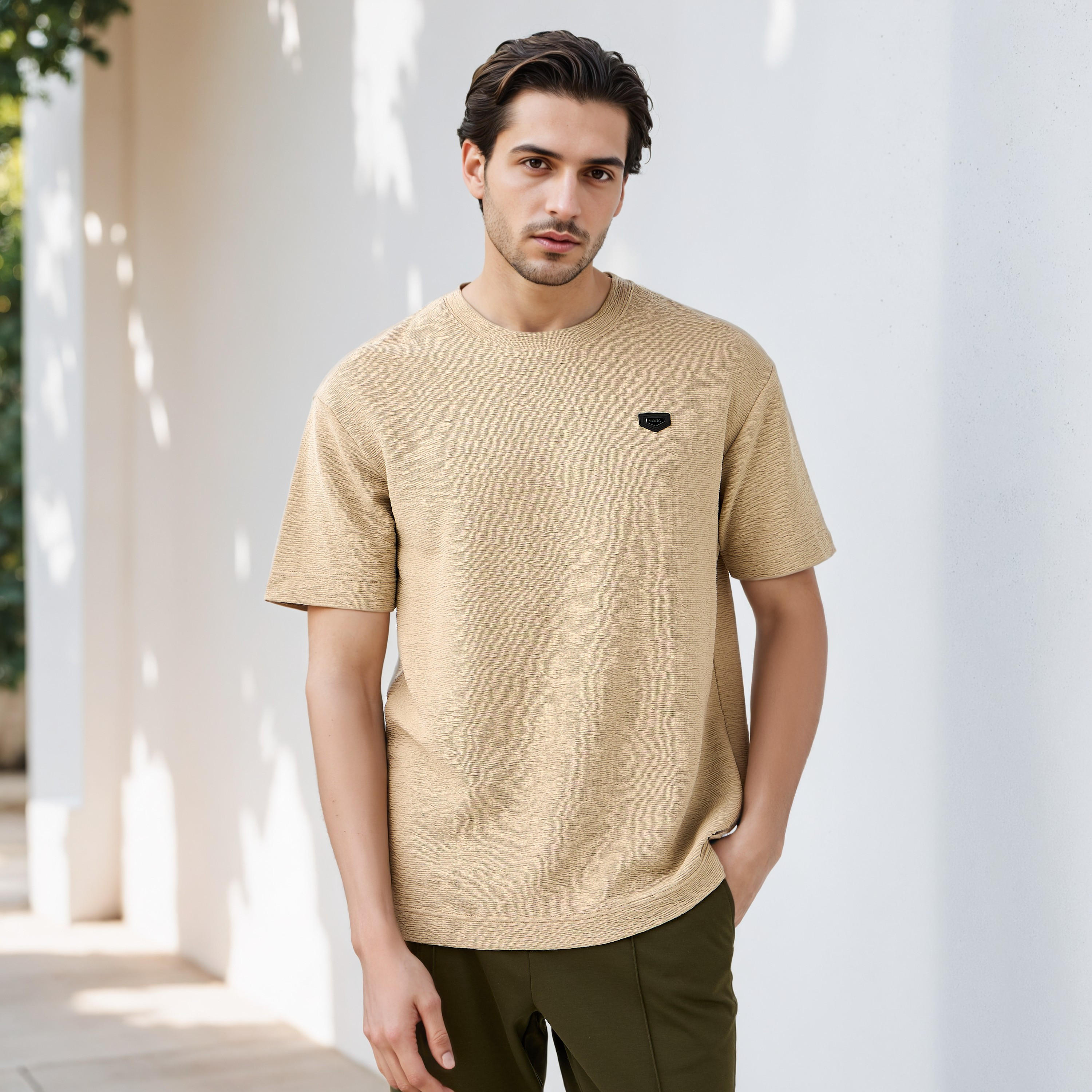 Iconic Oversized Textured T-shirt-men-clothing-tshirtsandpolos-tshirts-image-1