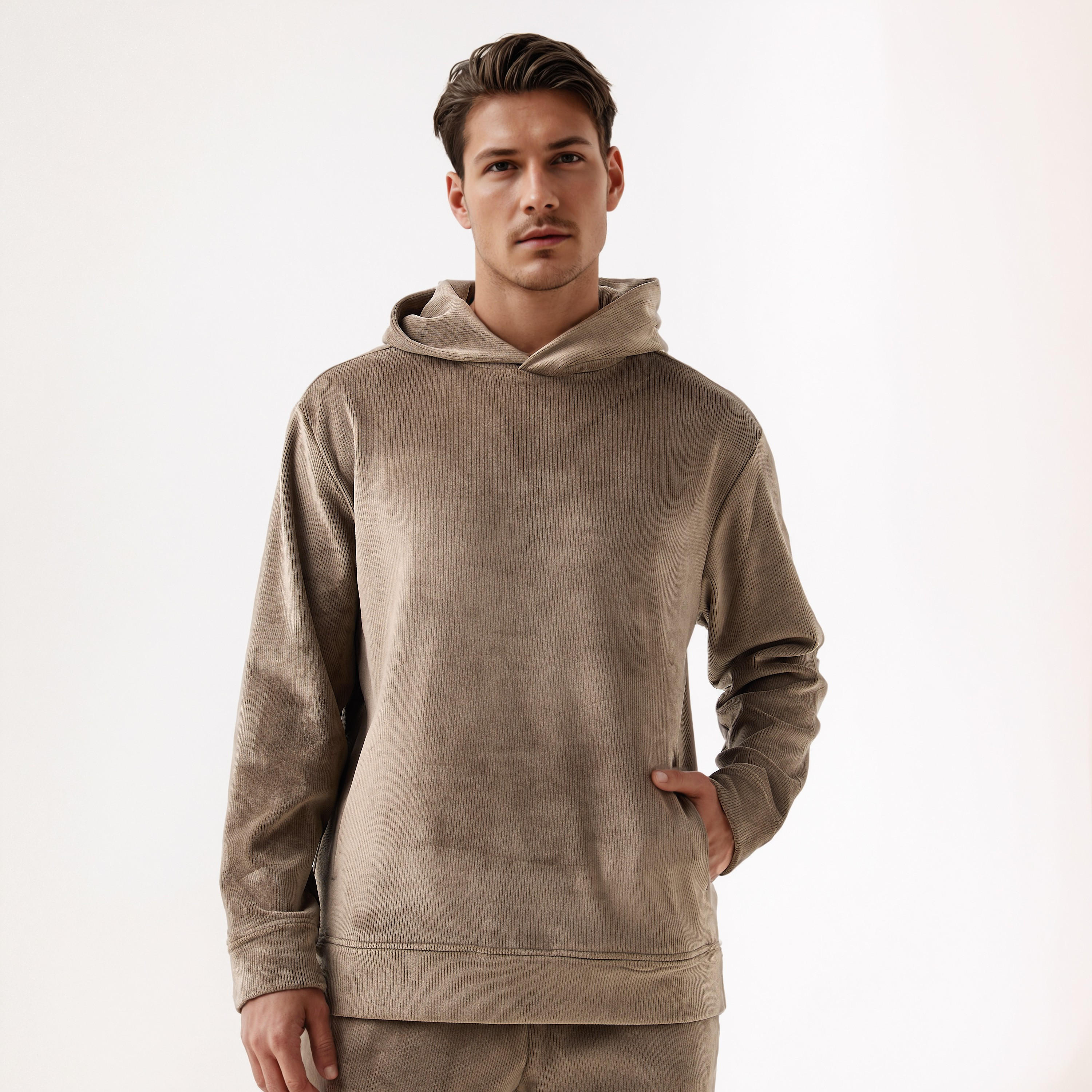 Iconic Men's Cordrouy Hooded Sweatshirt-men-winterwear-hoodiesandsweatshirts-image-1