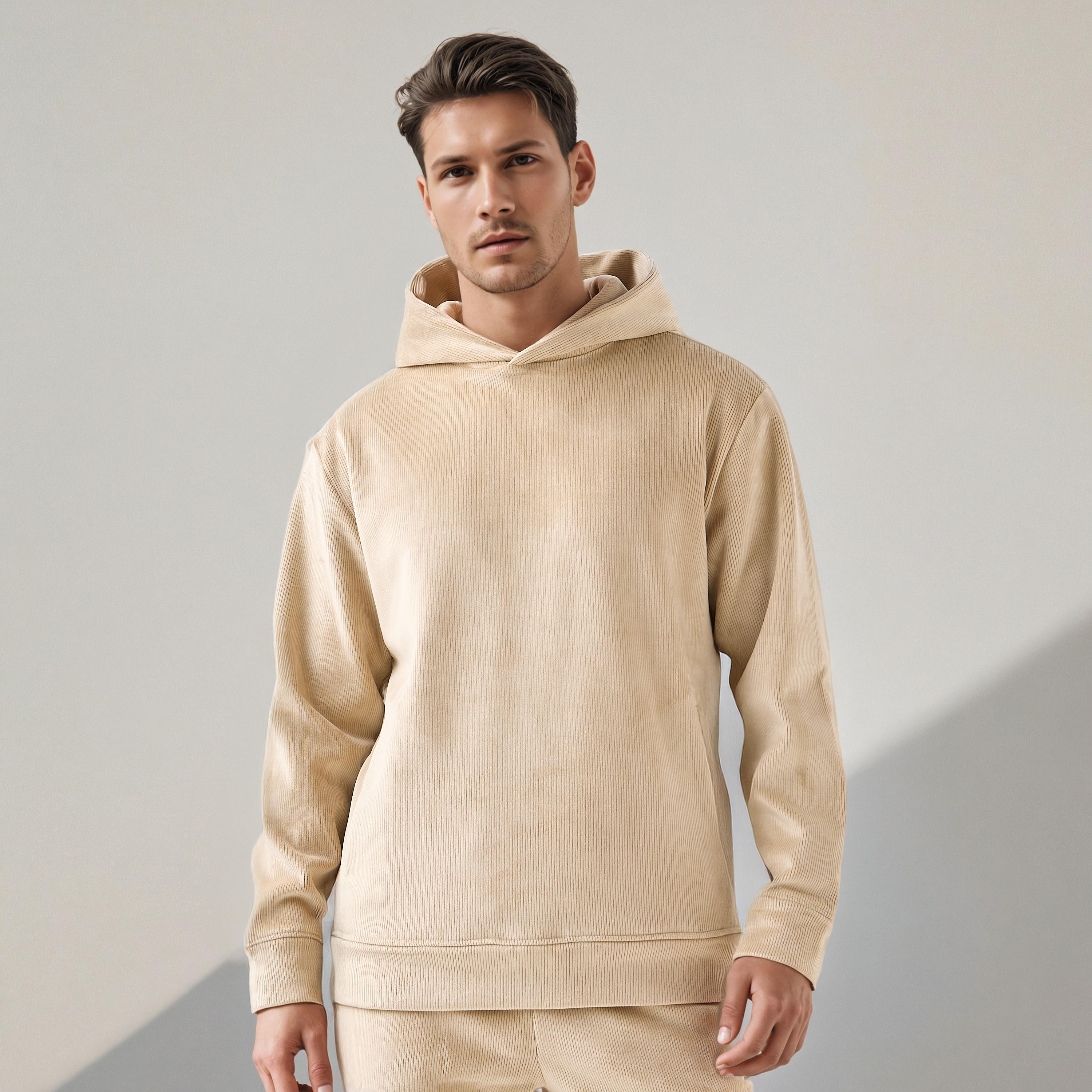 Iconic Men's Cordrouy Hooded Sweatshirt-men-winterwear-hoodiesandsweatshirts-image-1