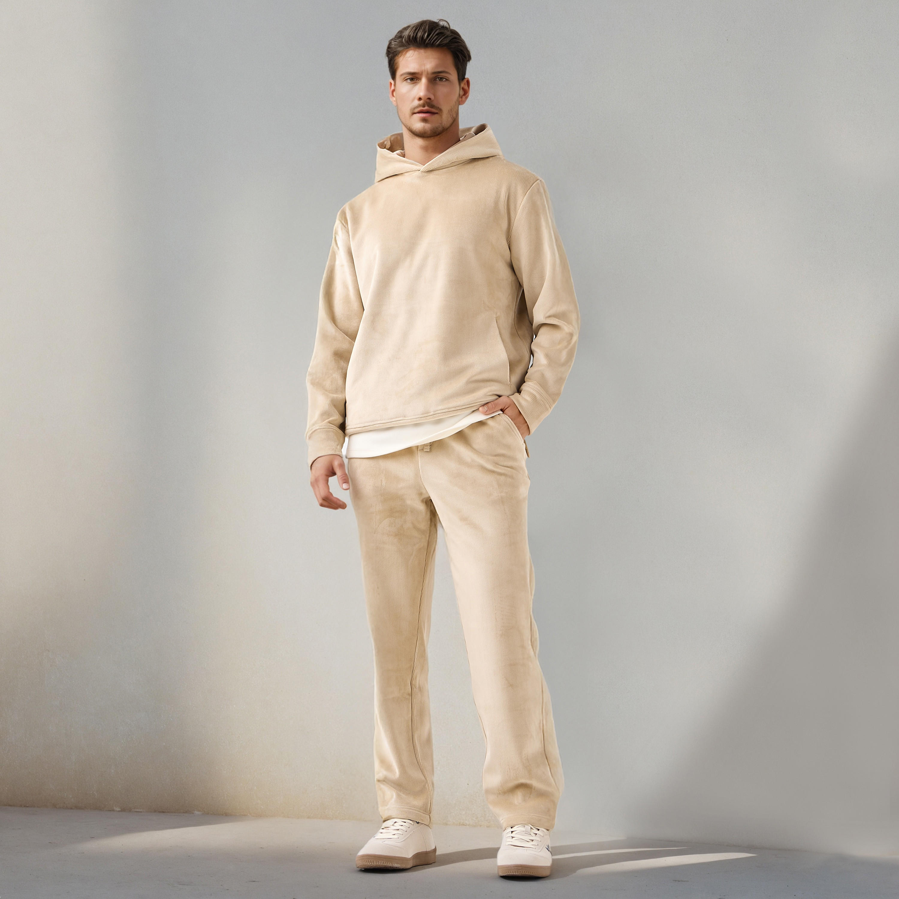 Iconic Men's Cordrouy Hooded Sweatshirt-men-winterwear-hoodiesandsweatshirts-image-2