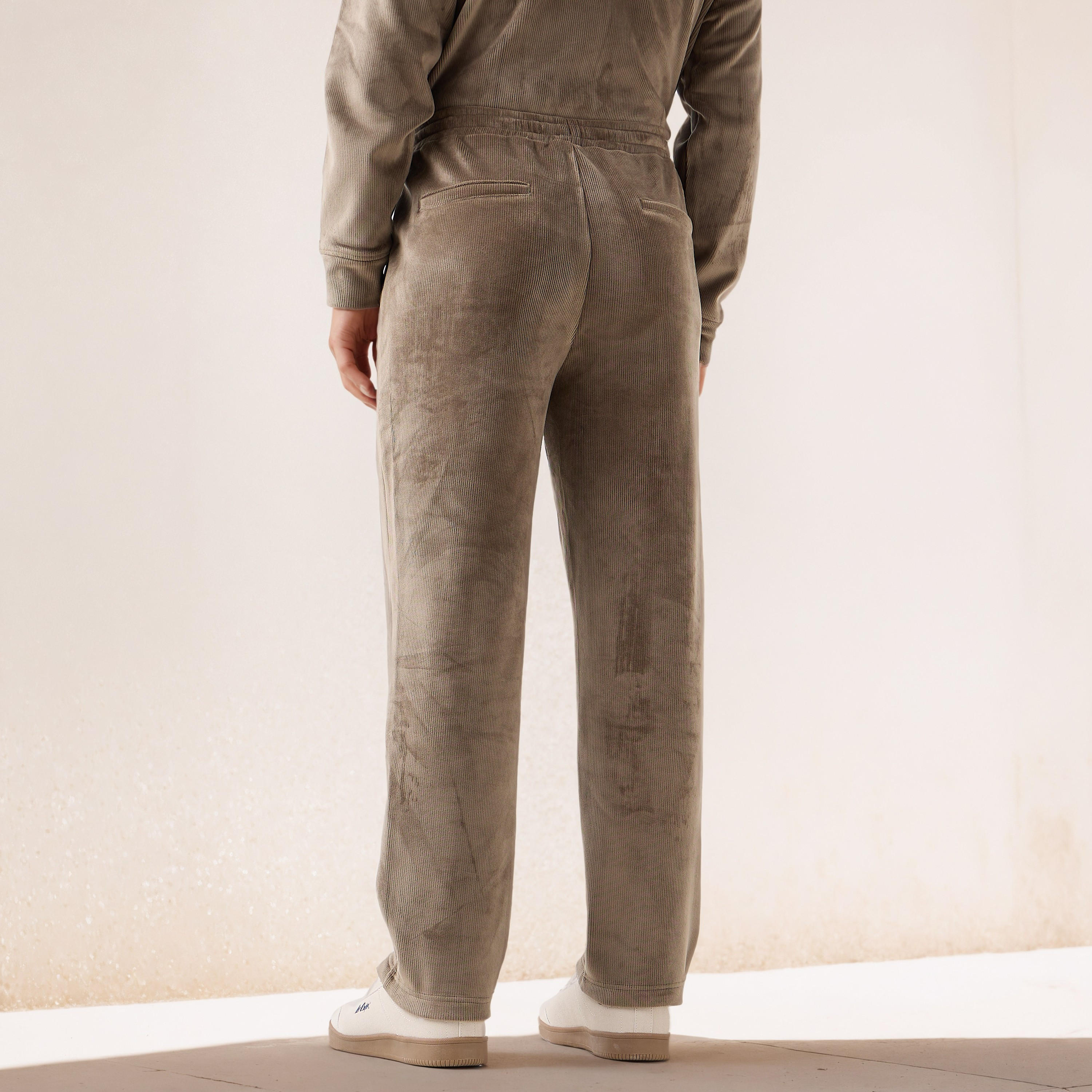 Iconic Regular Fit Corduroy Flexi Waist Pants with Pockets-men-clothing-bottoms-trousersandchinos-trousers-image-3