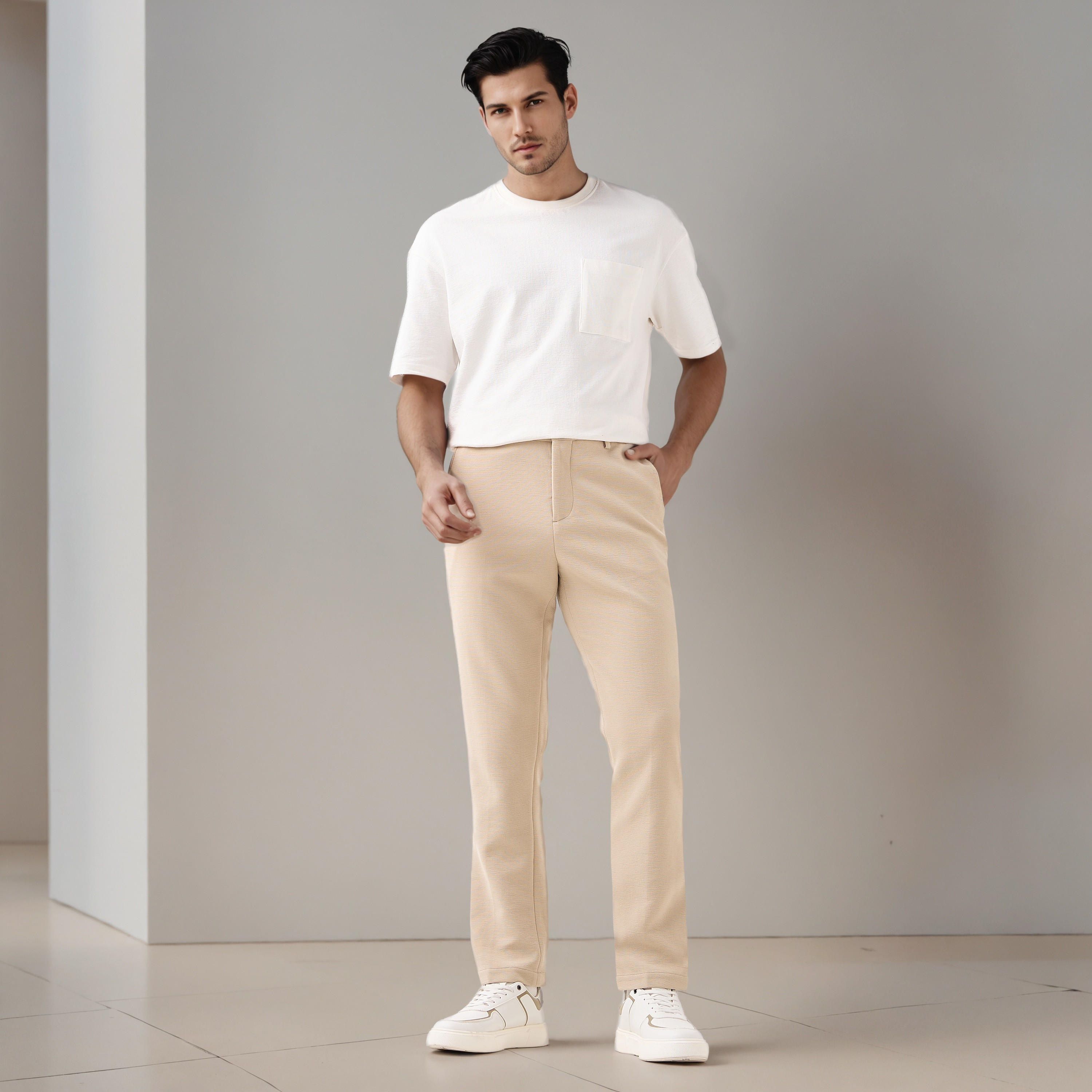 Iconic Men Regular Fit Formal Trousers-men-clothing-bottoms-trousersandchinos-trousers-image-2