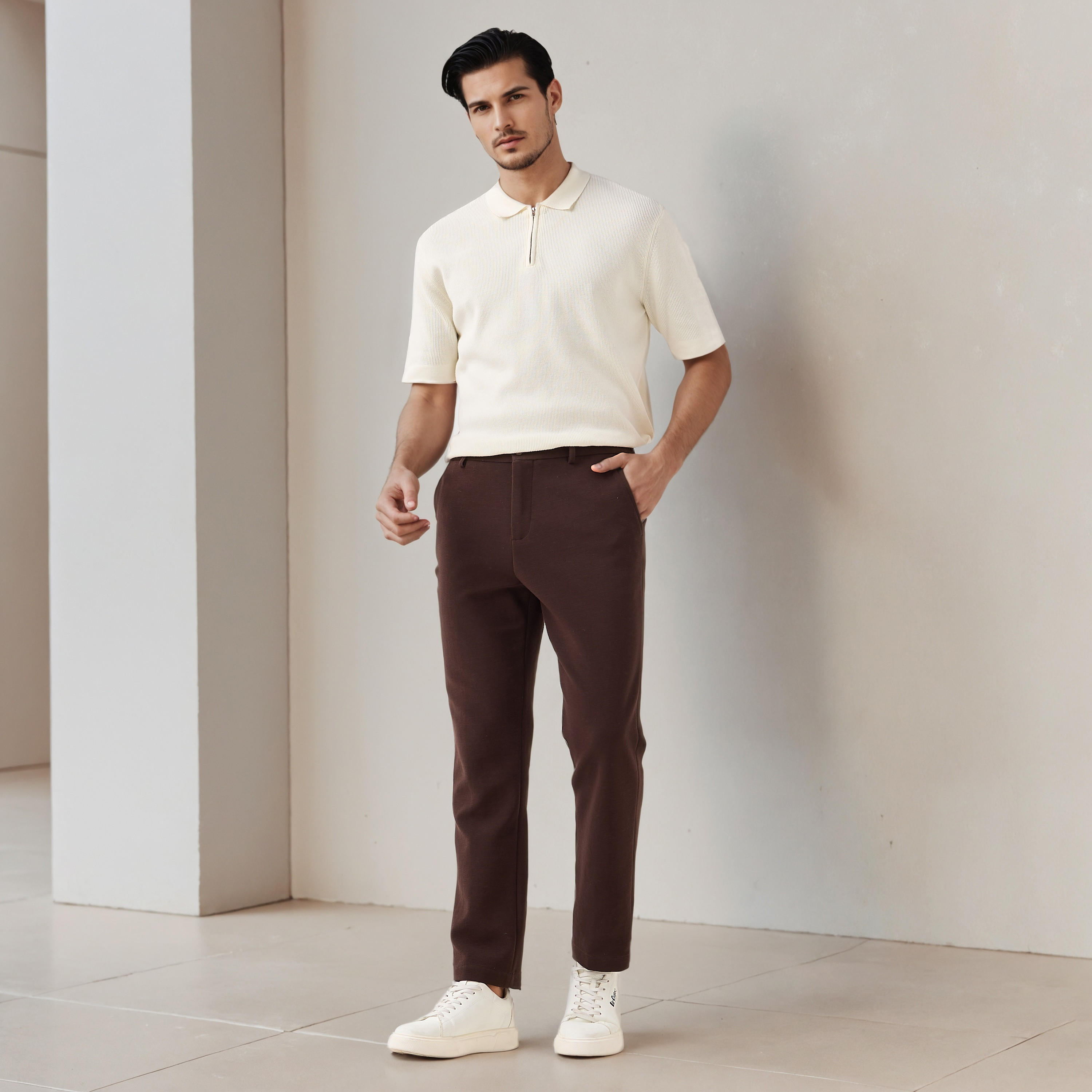 Iconic Men Regular Fit Formal Trousers-men-clothing-bottoms-trousersandchinos-trousers-image-2