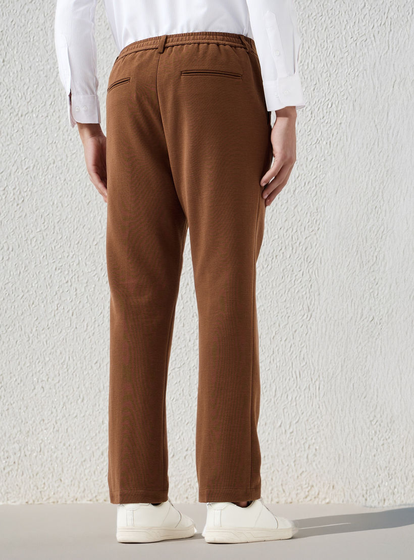 بنطلون رسمي بقصة عادية للرجال من أيكونيك-men-clothing-bottoms-trousersandchinos-trousers-image-3