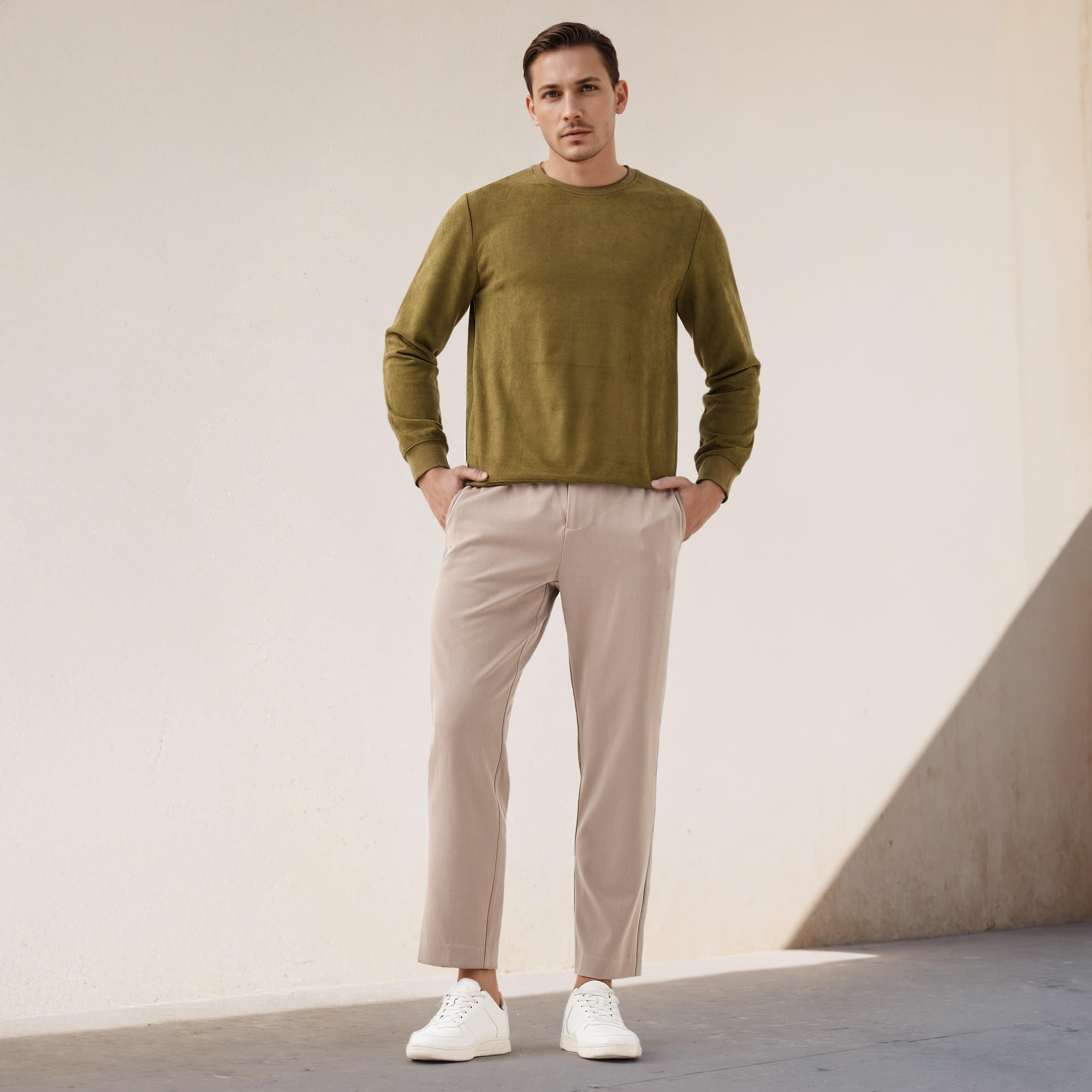 Iconic Suede Sweatshirt-men-winterwear-hoodiesandsweatshirts-image-2