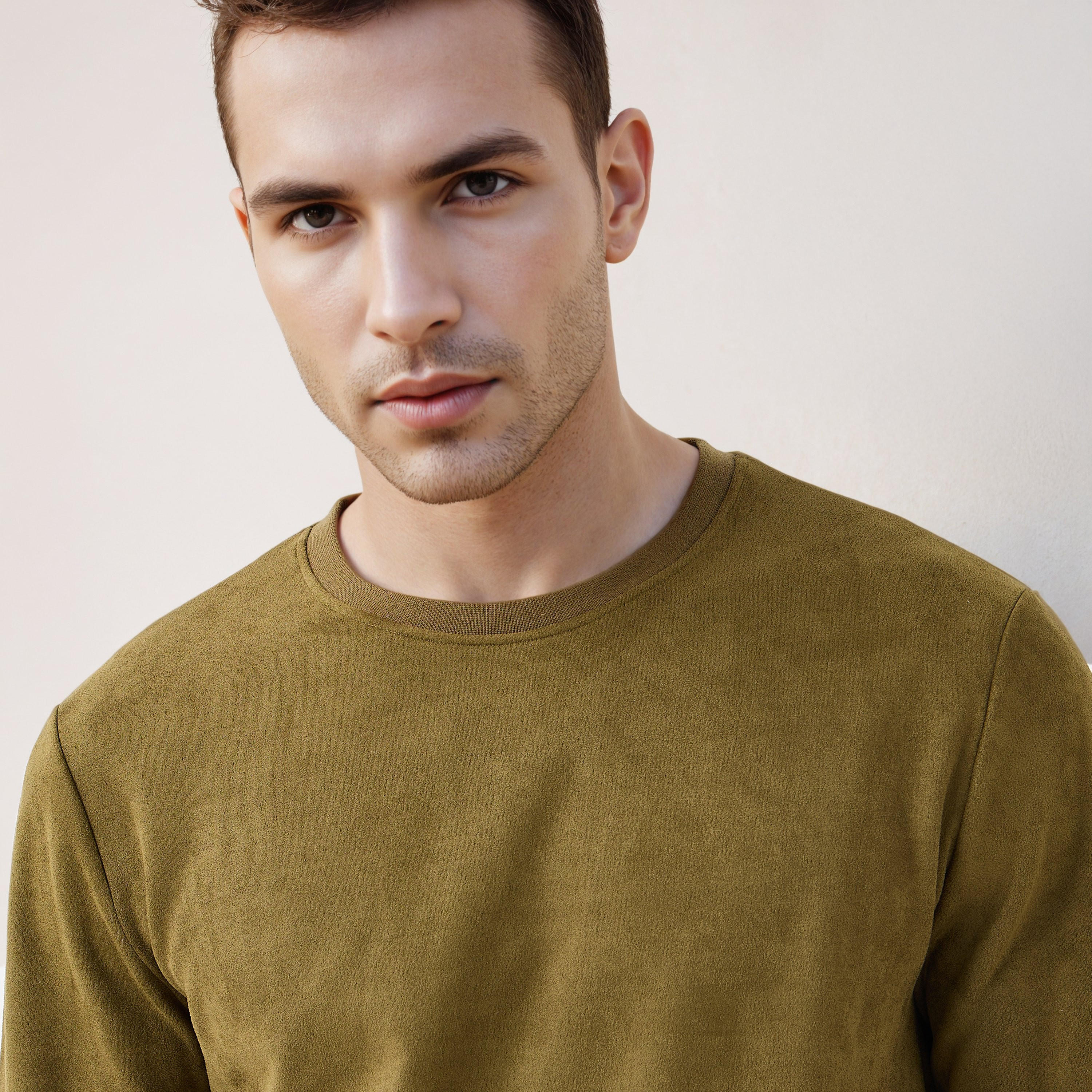 Iconic Suede Sweatshirt-men-winterwear-hoodiesandsweatshirts-image-4