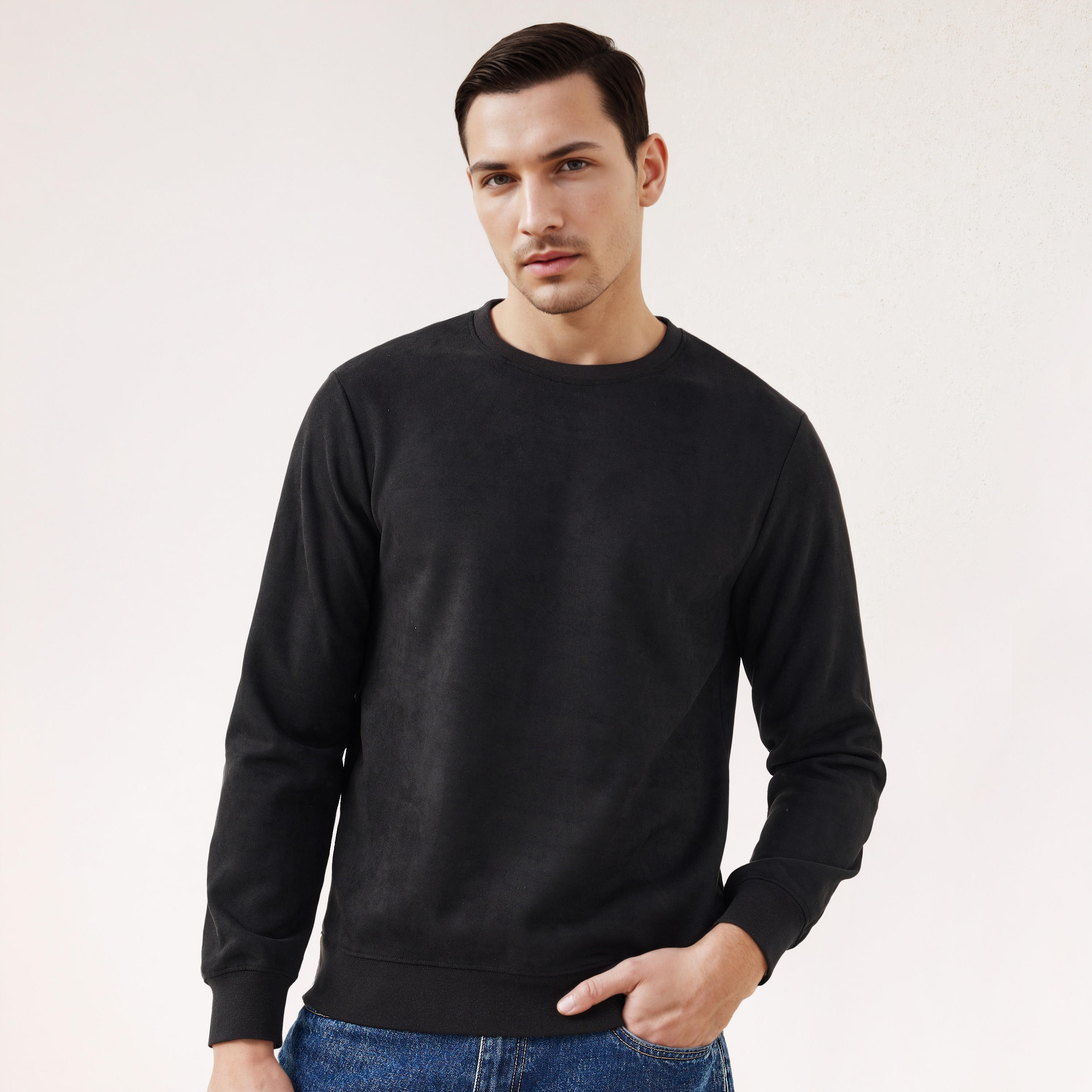 Iconic Suede Sweatshirt-men-winterwear-hoodiesandsweatshirts-image-6