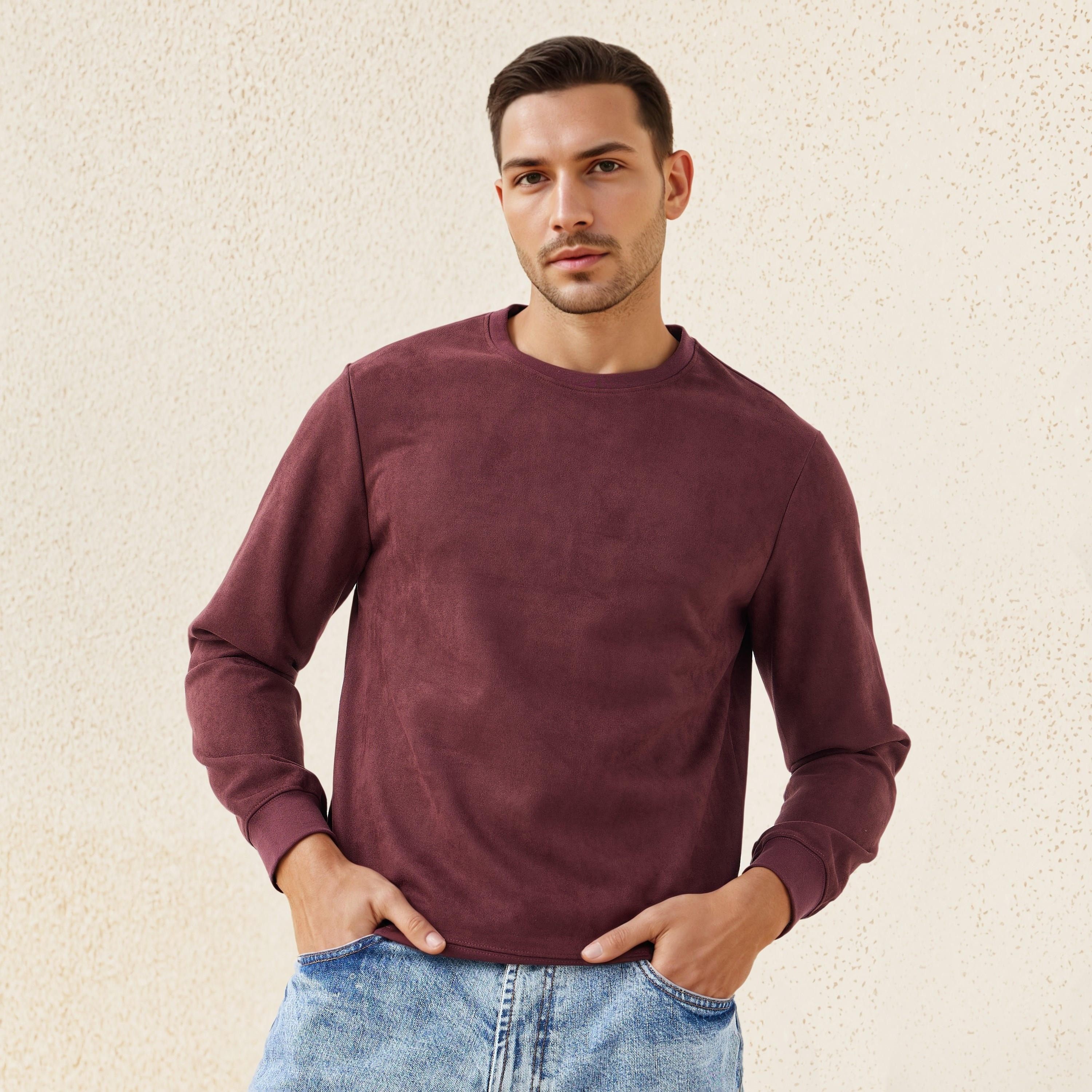 سويت شيرت بارز الملمس من آيكونيك-men-winterwear-hoodiesandsweatshirts-image-6