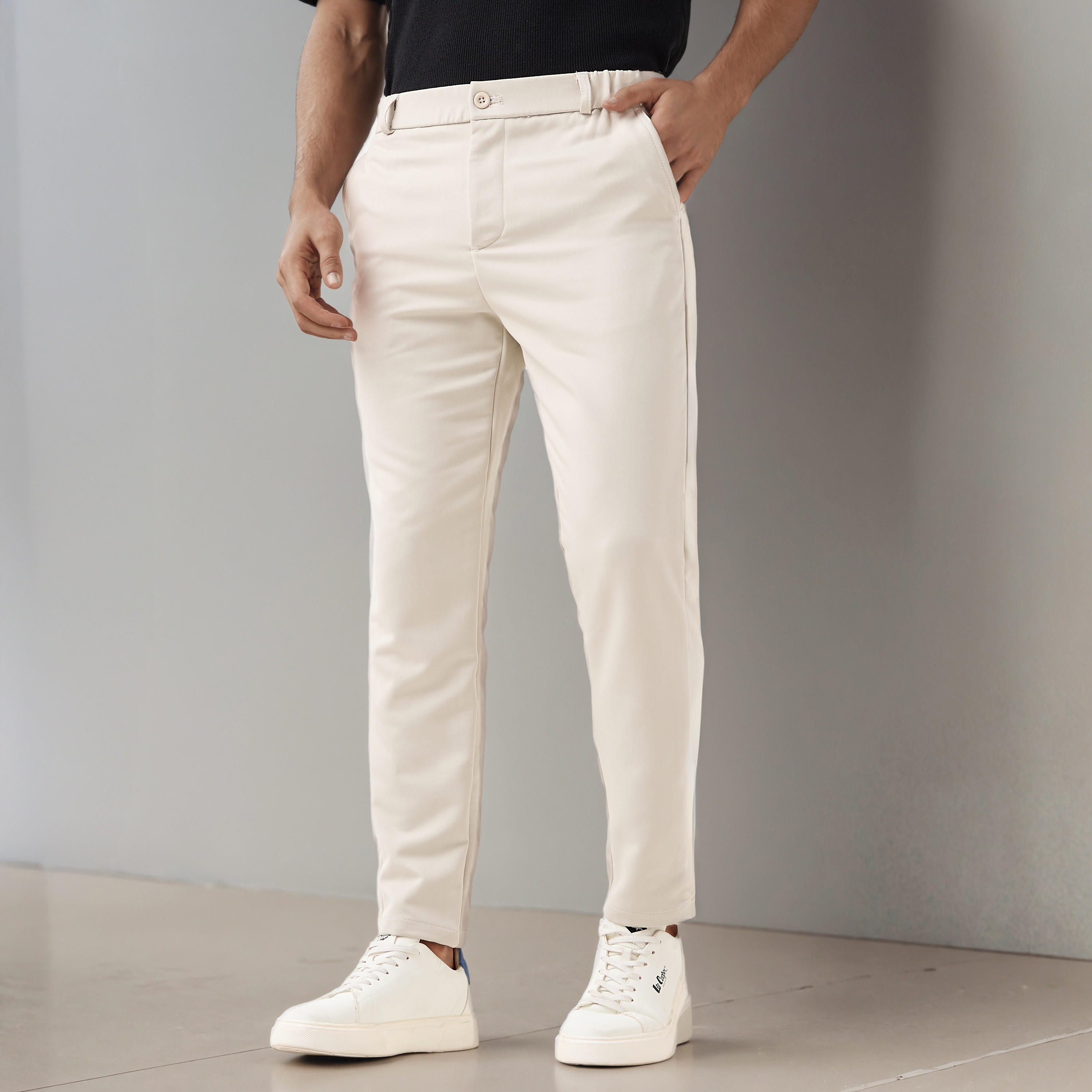 Iconic Men Slim Fit Flexi Waist Formal Trousers-men-clothing-bottoms-trousersandchinos-trousers-image-1