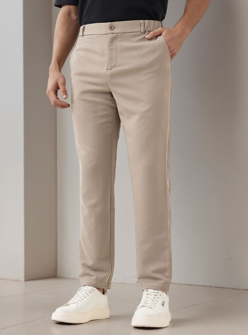 Iconic Men Slim Fit Flexi Waist Formal Trousers-men-clothing-trousersandchinos-trousers-image-1