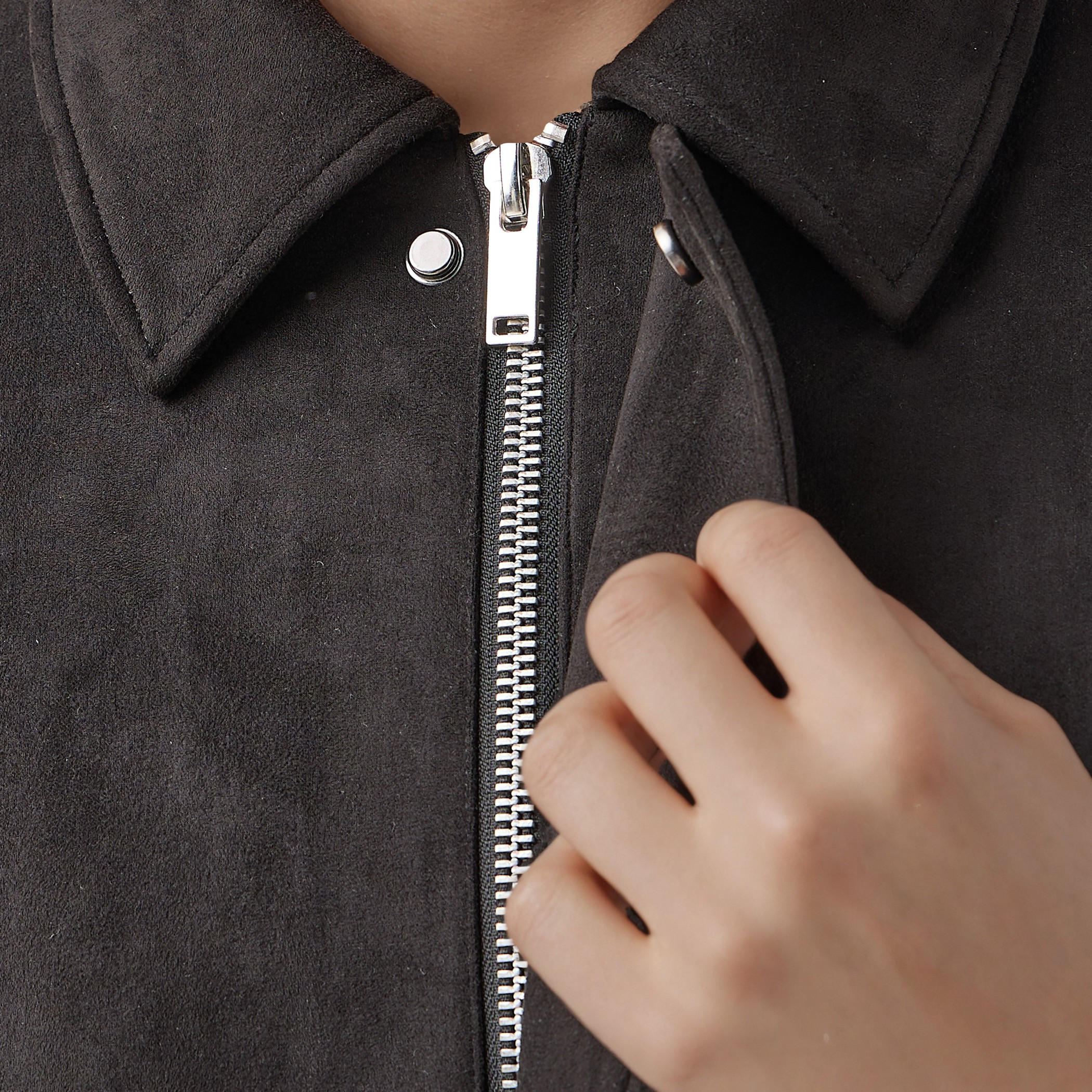جاكيت بايكر بسحاب وقصة عادية للرجال من آيكونيك-men-clothing-jacketsandblazers-jackets-image-1