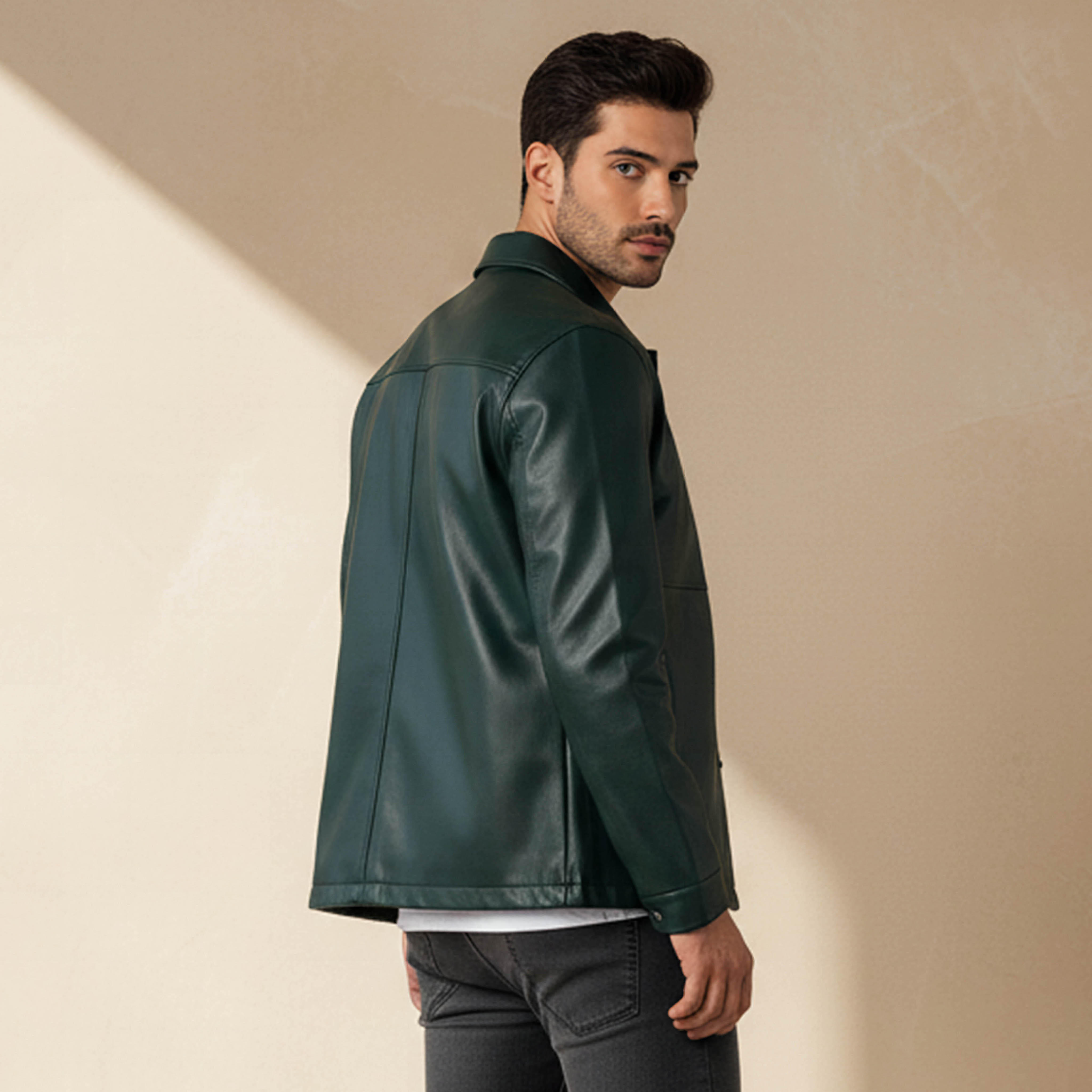جاكيت بايكر بقصّة عادية وأزرار للرجال من آيكونيك-men-clothing-jacketsandblazers-jackets-image-3