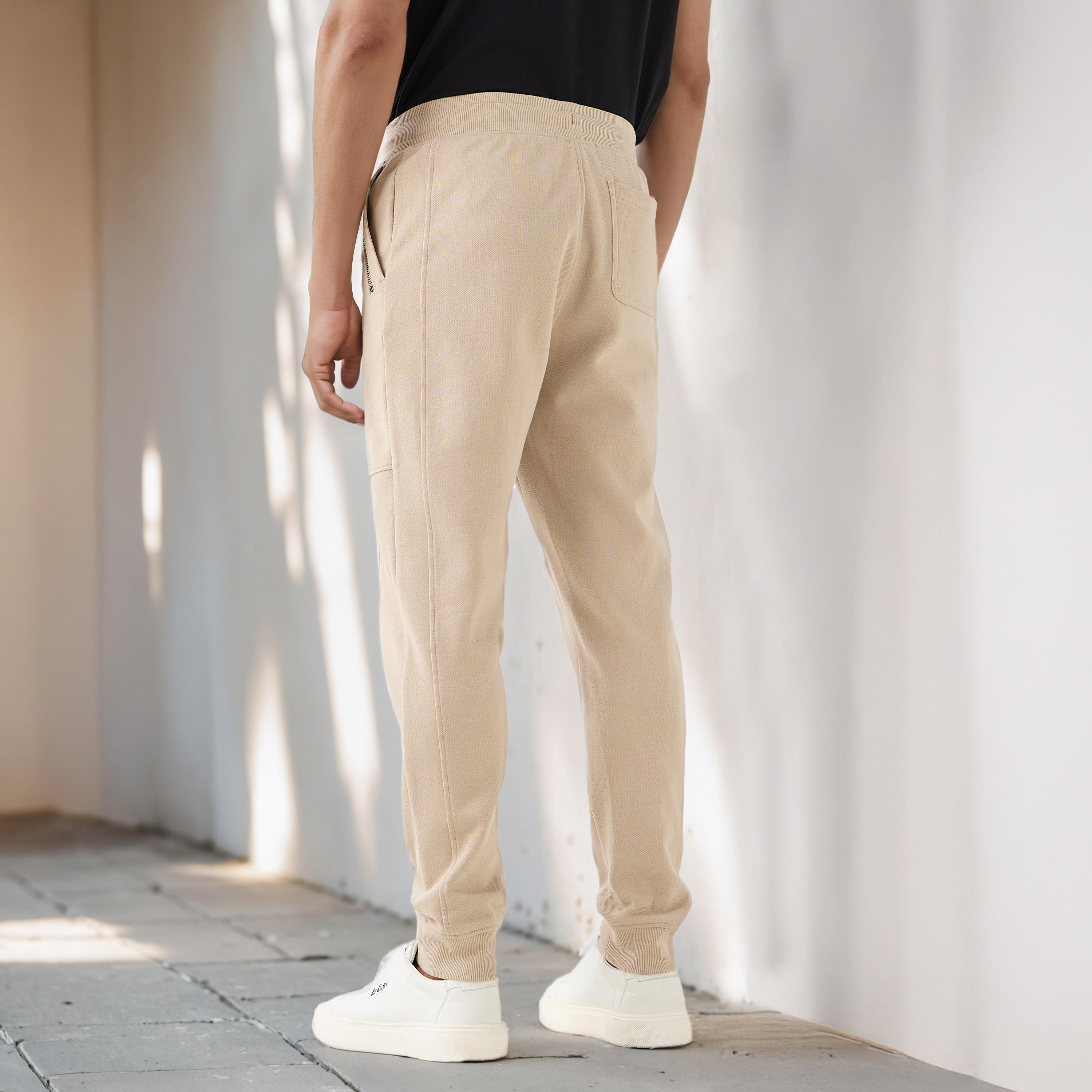 Iconic Panelled Flexi Waist Joggers with Pockets-men-clothing-bottoms-joggers-image-3
