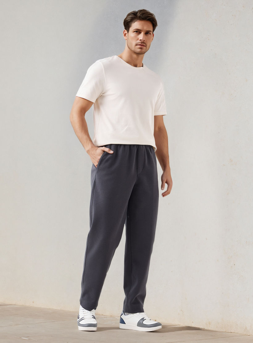 تيشيرت بارز الملمس بياقة ضيقة من آيكونيك-men-clothing-tshirtsandpolos-tshirts-image-2