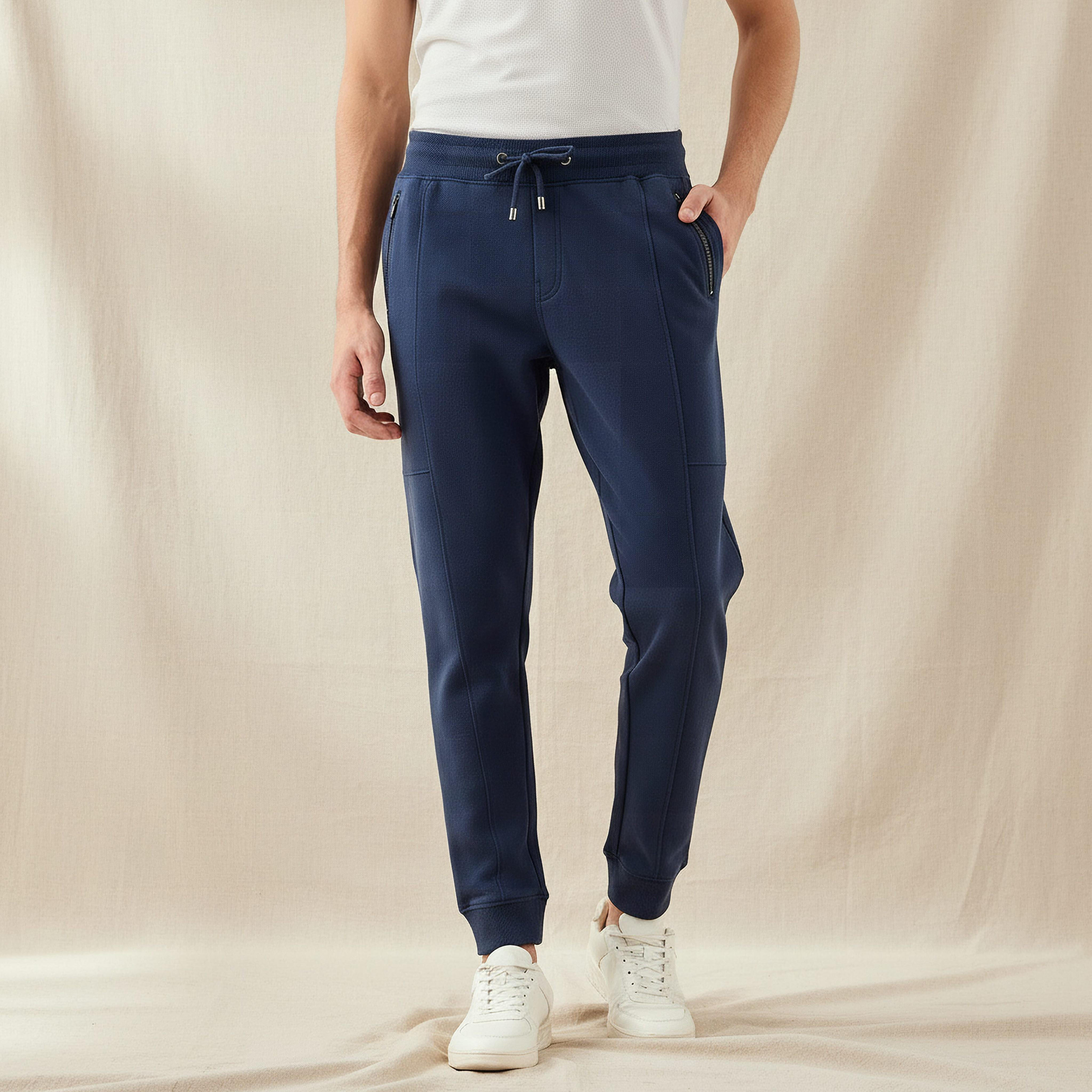 Iconic Mosean Flexi Waist Joggers with Pockets--image-1