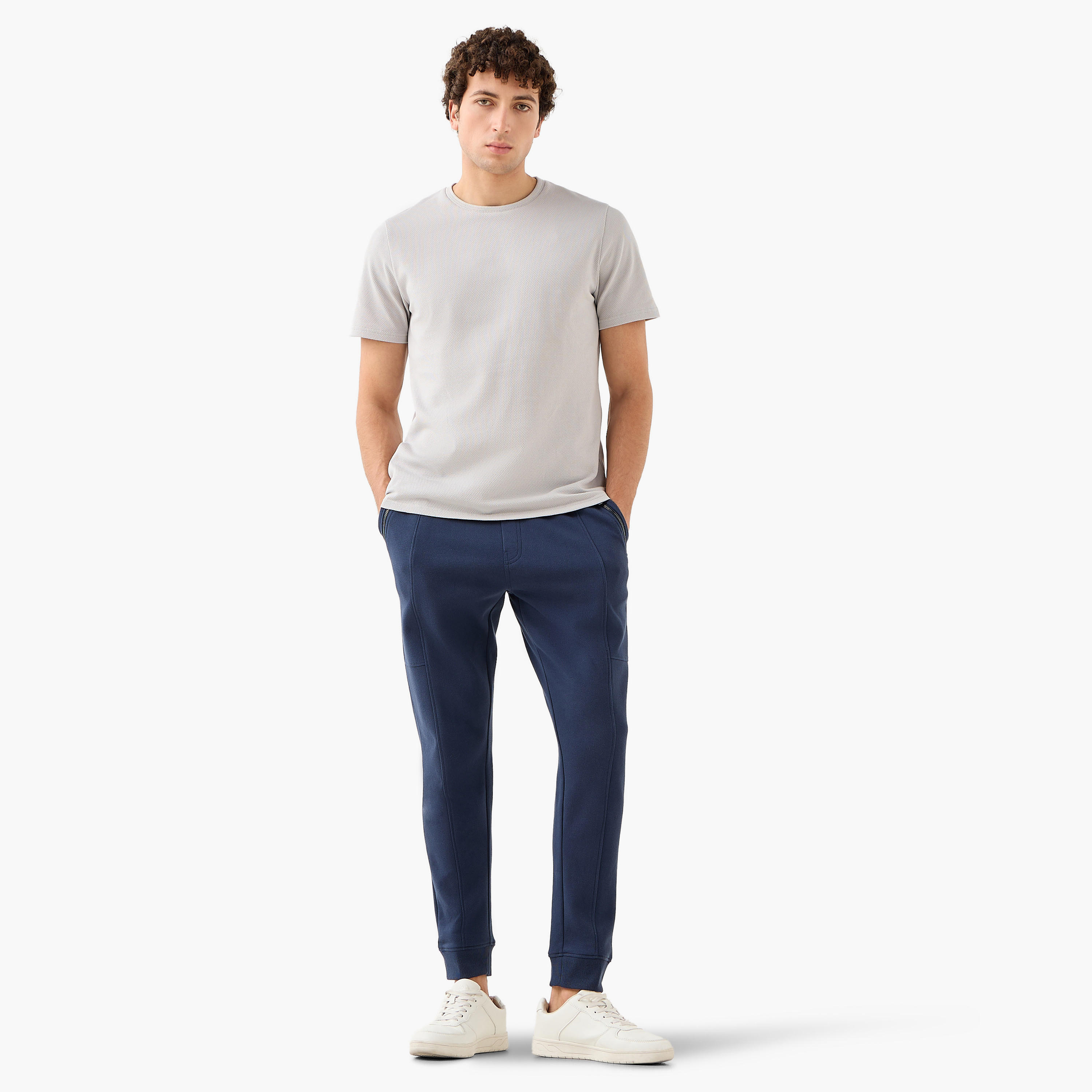 Iconic Mosean Flexi Waist Joggers with Pockets--image-2