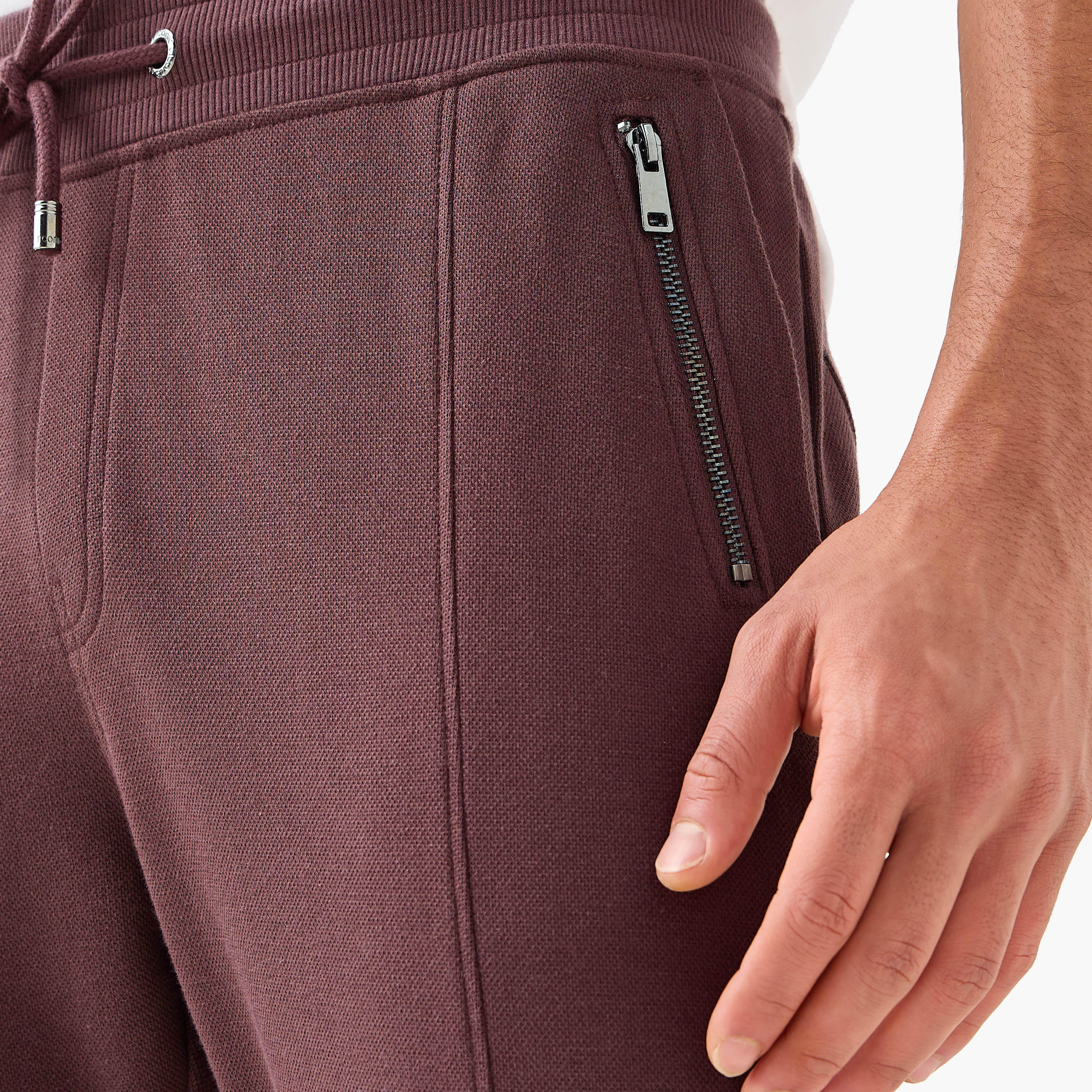 Iconic Mosean Flexi Waist Joggers with Pockets--image-4