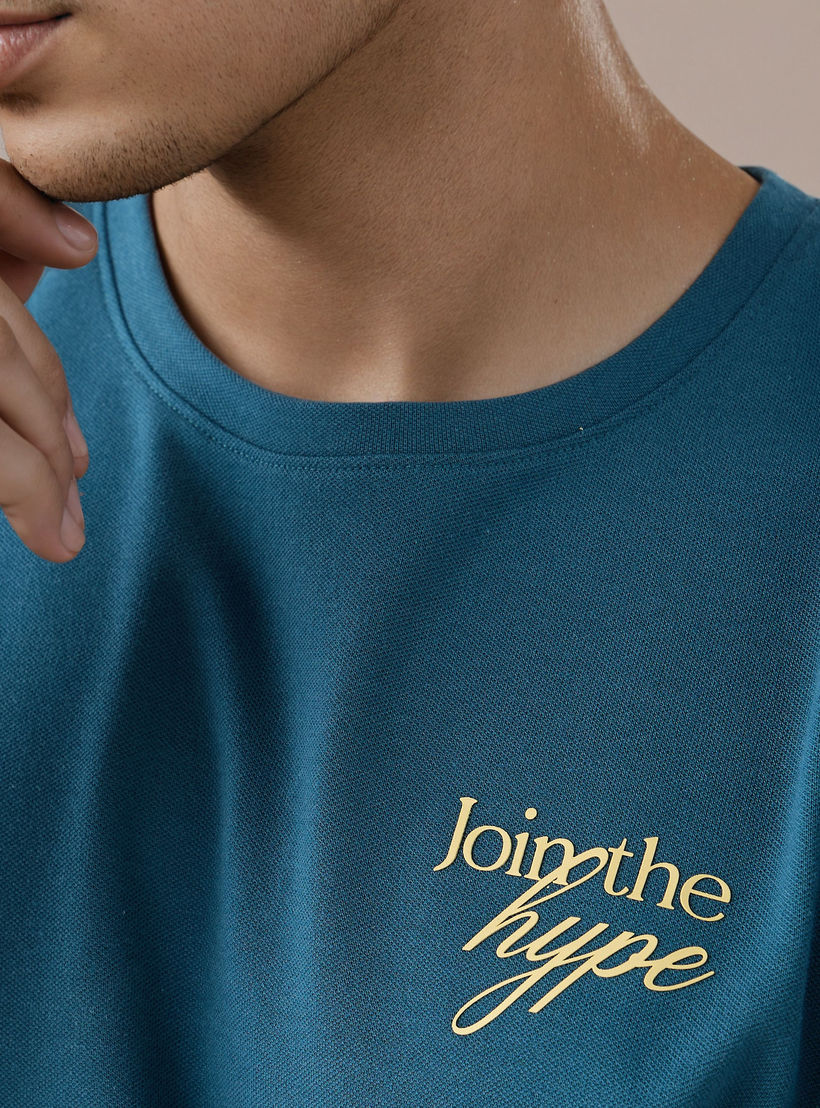 تيشيرت بيكيه بطبعات شعار من آيكونيك-men-clothing-tshirtsandpolos-tshirts-image-5