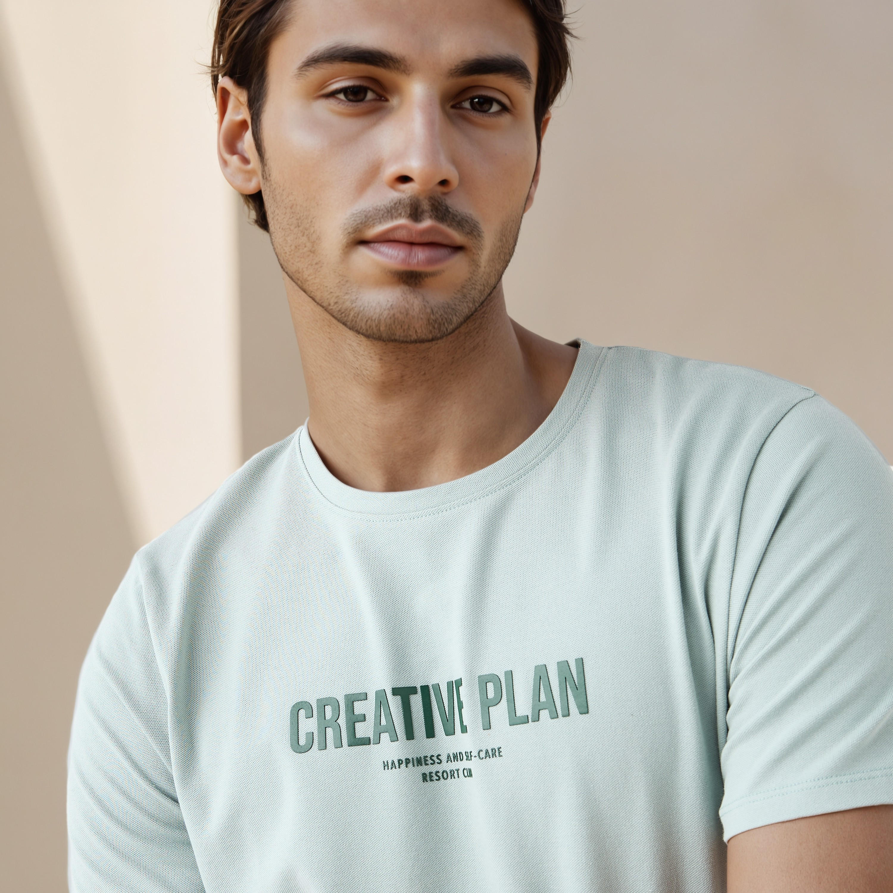 تيشيرت بيكيه بطبعات شعار من آيكونيك-men-clothing-tshirtsandpolos-tshirts-image-4