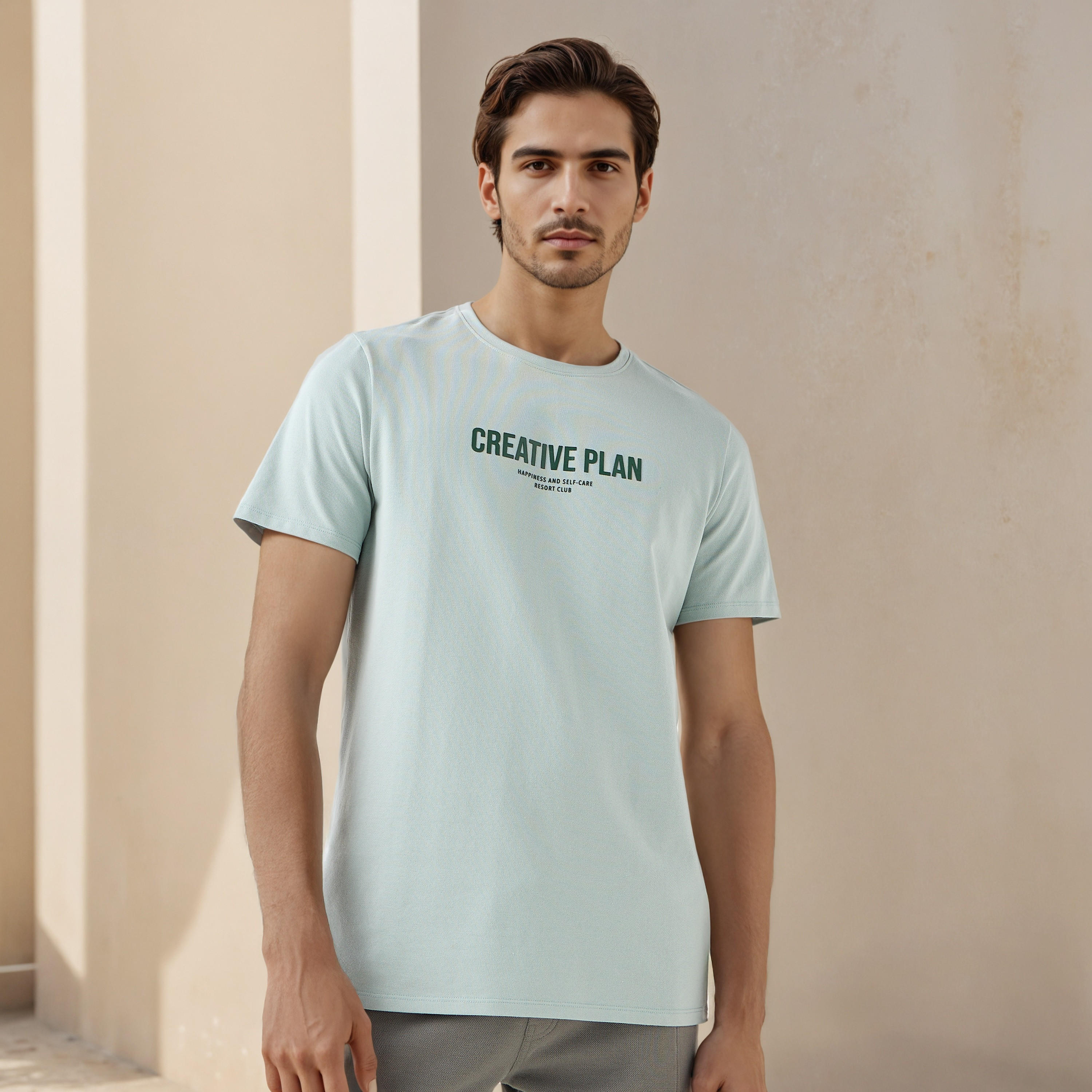 تيشيرت بيكيه بطبعات شعار من آيكونيك-men-clothing-tshirtsandpolos-tshirts-image-6