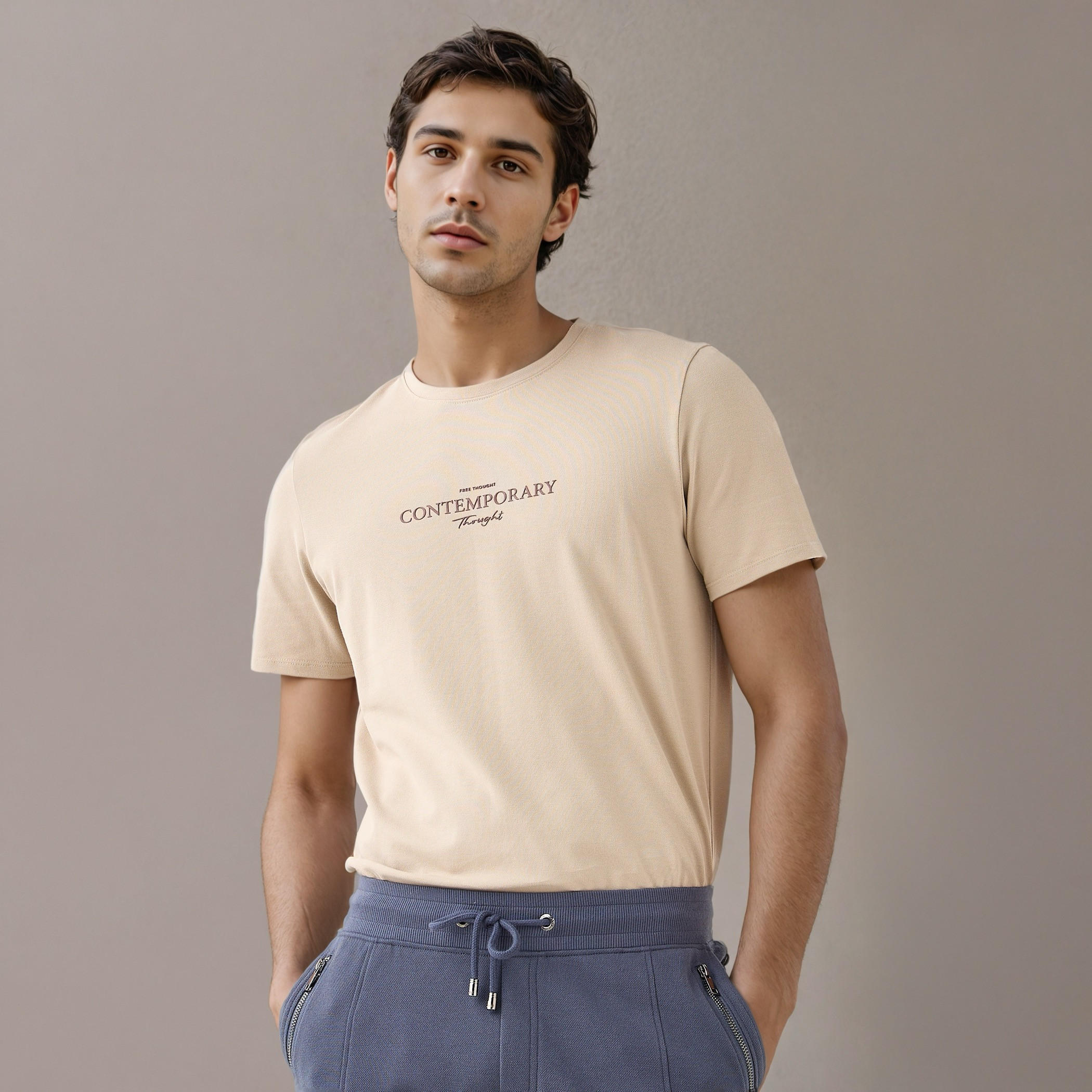 Iconic Slogan Print Pique T-shirt-men-clothing-tshirtsandpolos-tshirts-image-1
