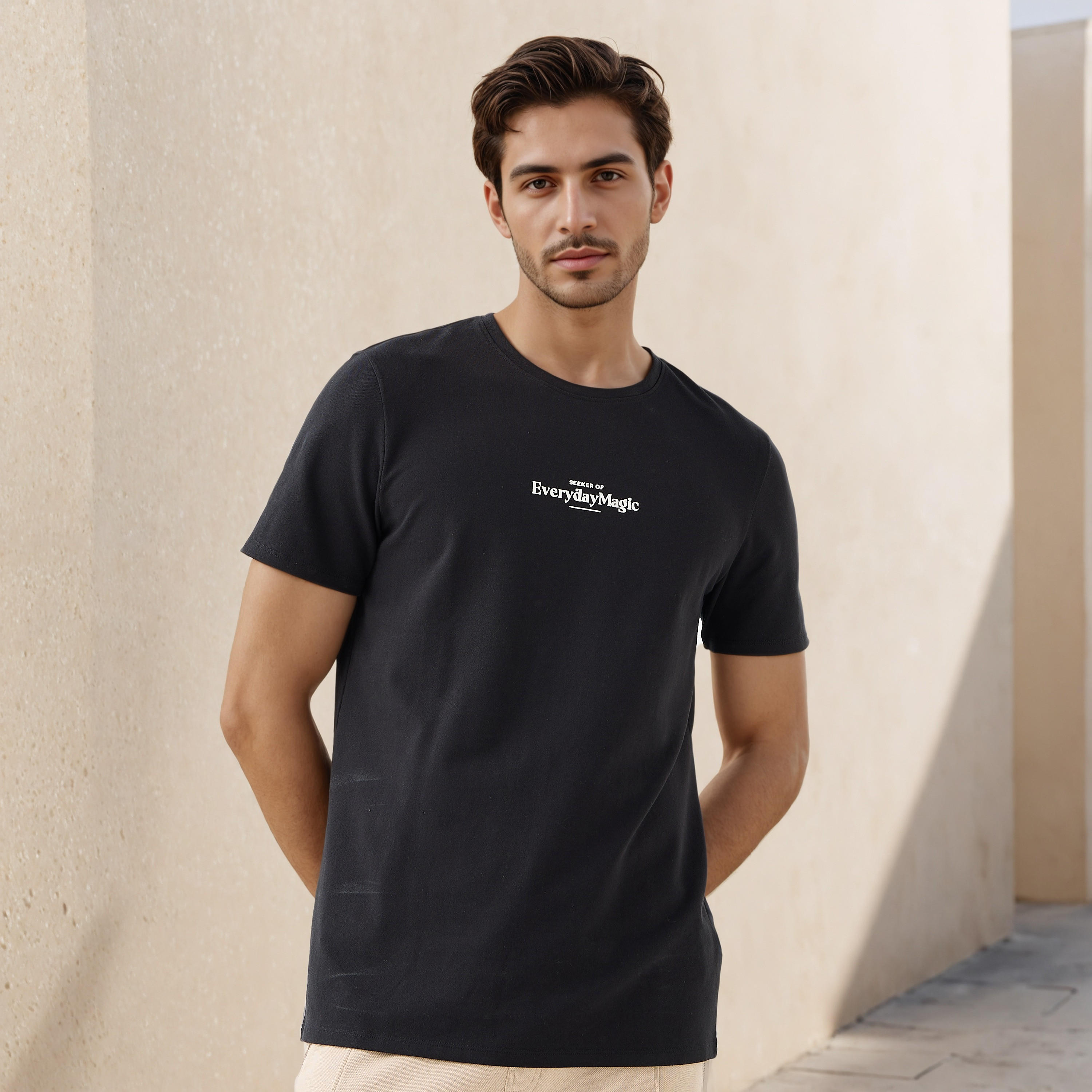 تيشيرت بيكيه بطبعات شعار من آيكونيك-men-clothing-tshirtsandpolos-tshirts-image-6