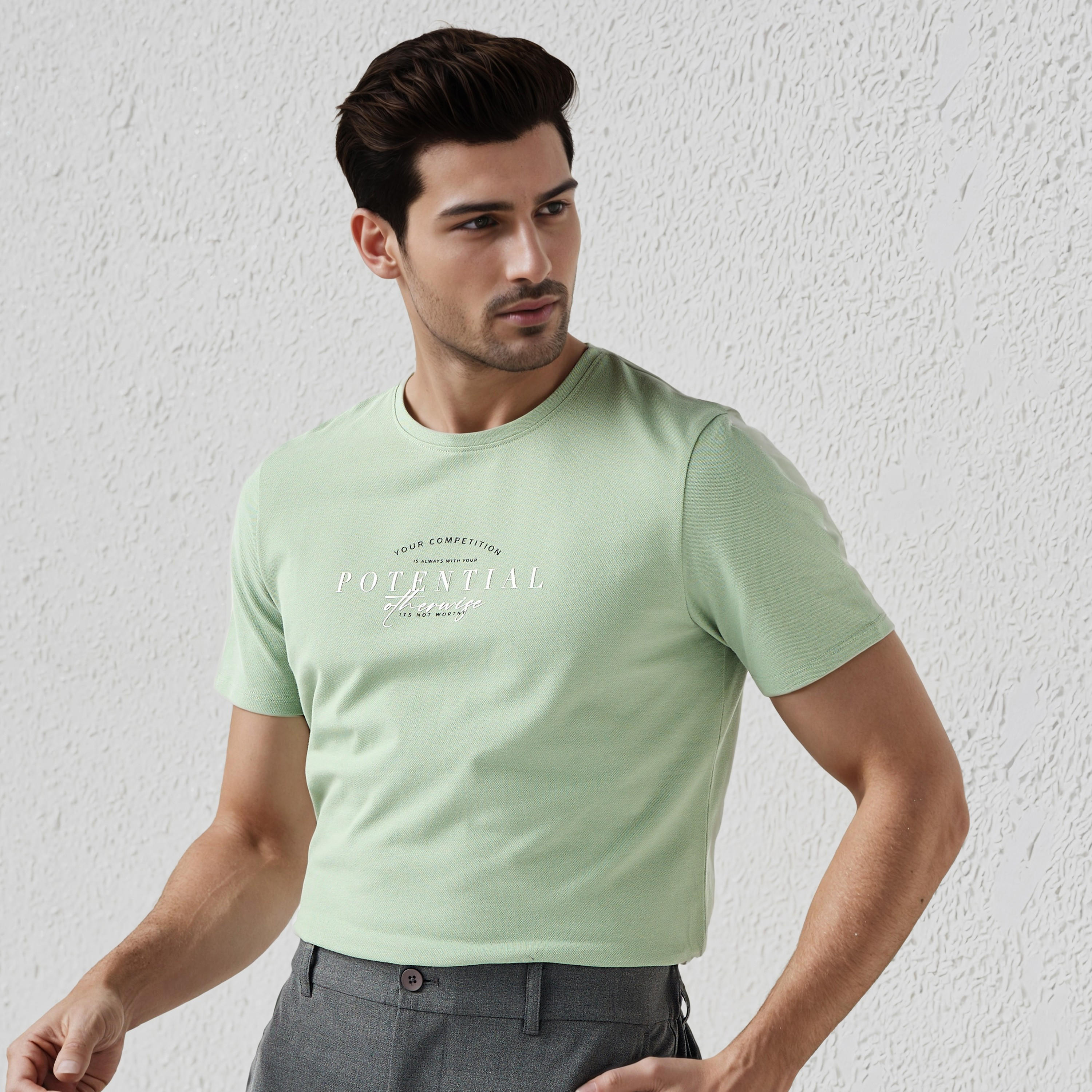 Iconic Men Slim Fit Crew Neck Short Sleeves Printed T-shirt-men-clothing-tshirtsandpolos-tshirts-image-1