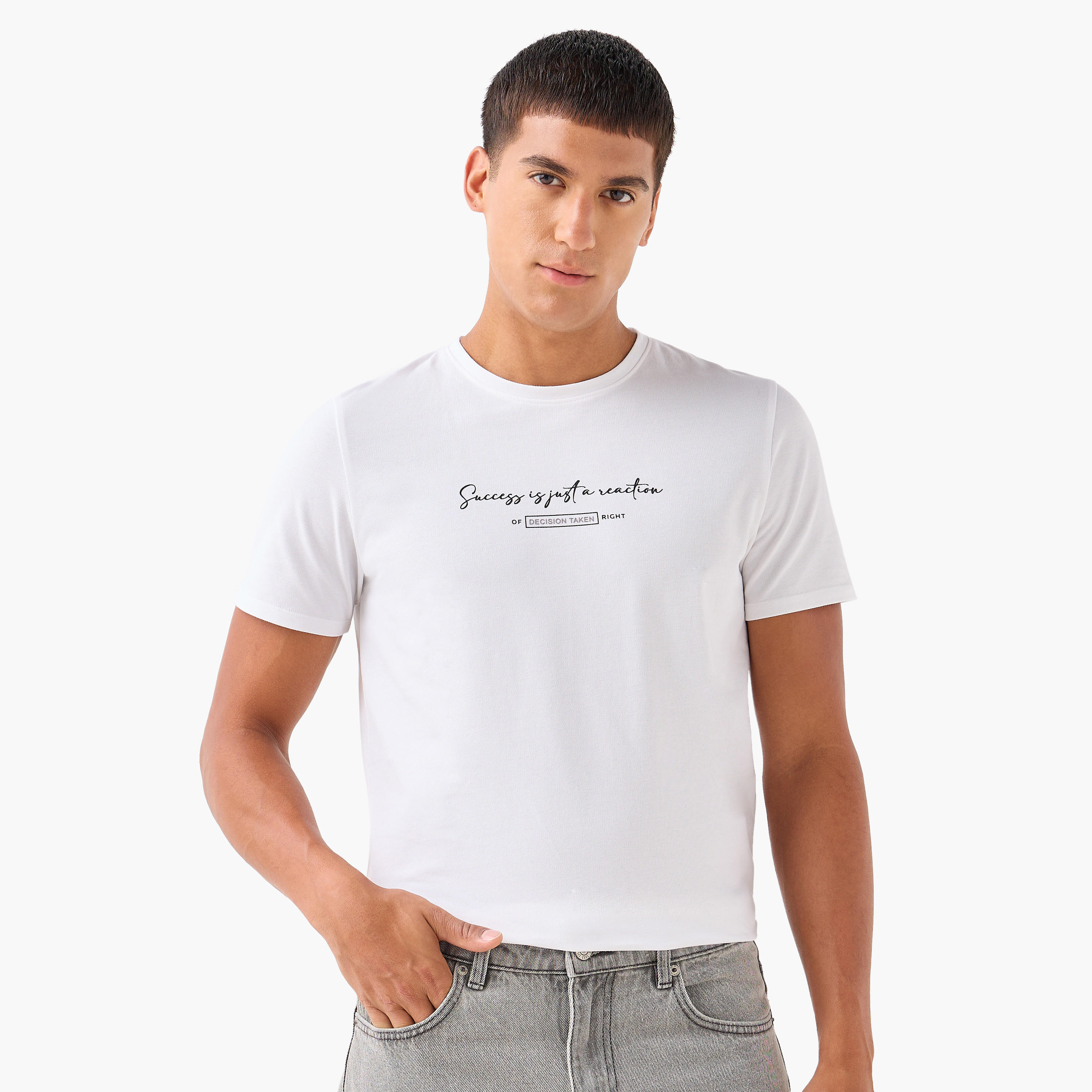 Iconic Men Slim Fit Crew Neck Short Sleeves Printed T-shirt-men-clothing-tshirtsandpolos-tshirts-image-1
