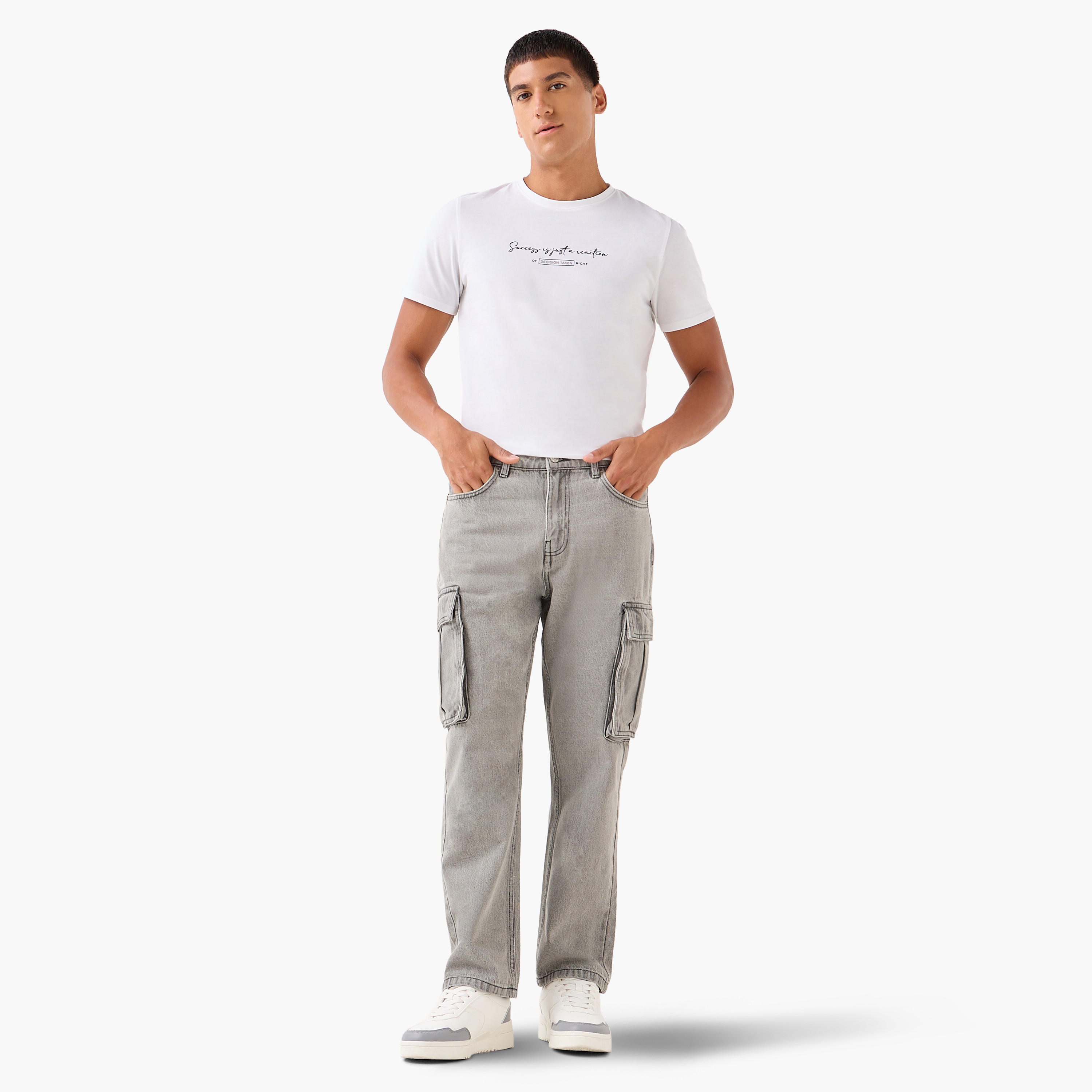 Iconic Men Slim Fit Crew Neck Short Sleeves Printed T-shirt-men-clothing-tshirtsandpolos-tshirts-image-2