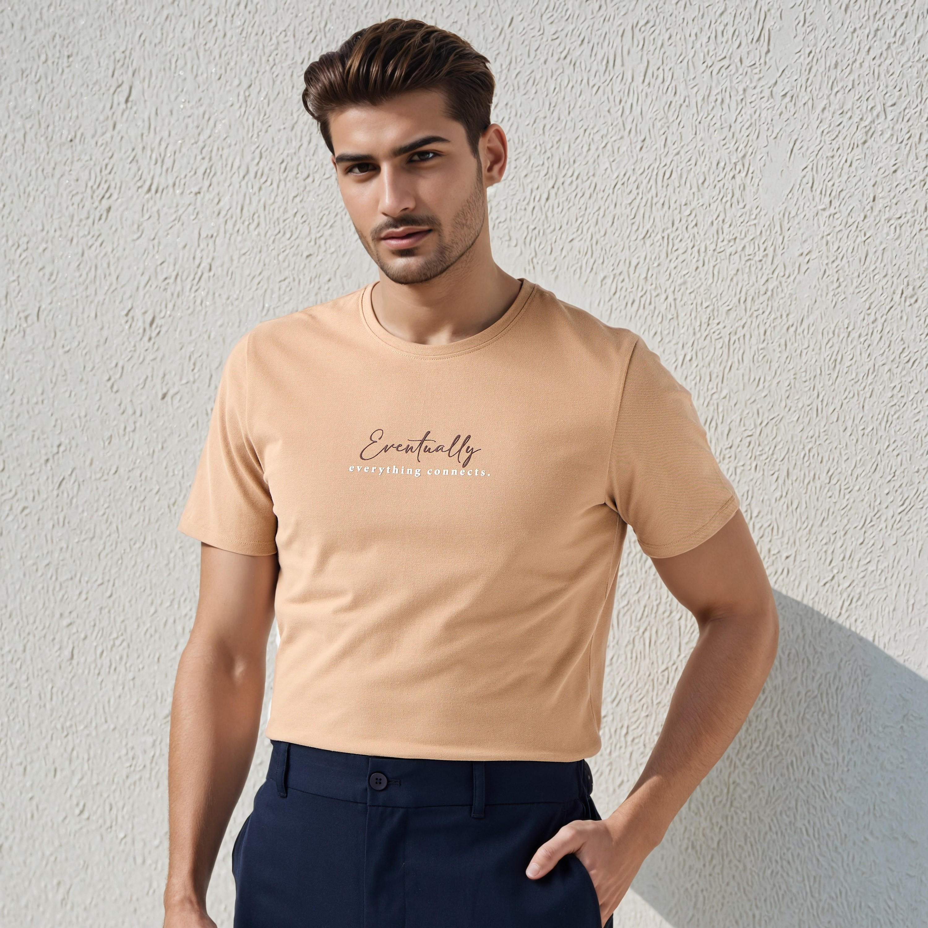 Iconic Men Slim Fit Crew Neck Short Sleeves Printed T-shirt-men-clothing-tshirtsandpolos-tshirts-image-1