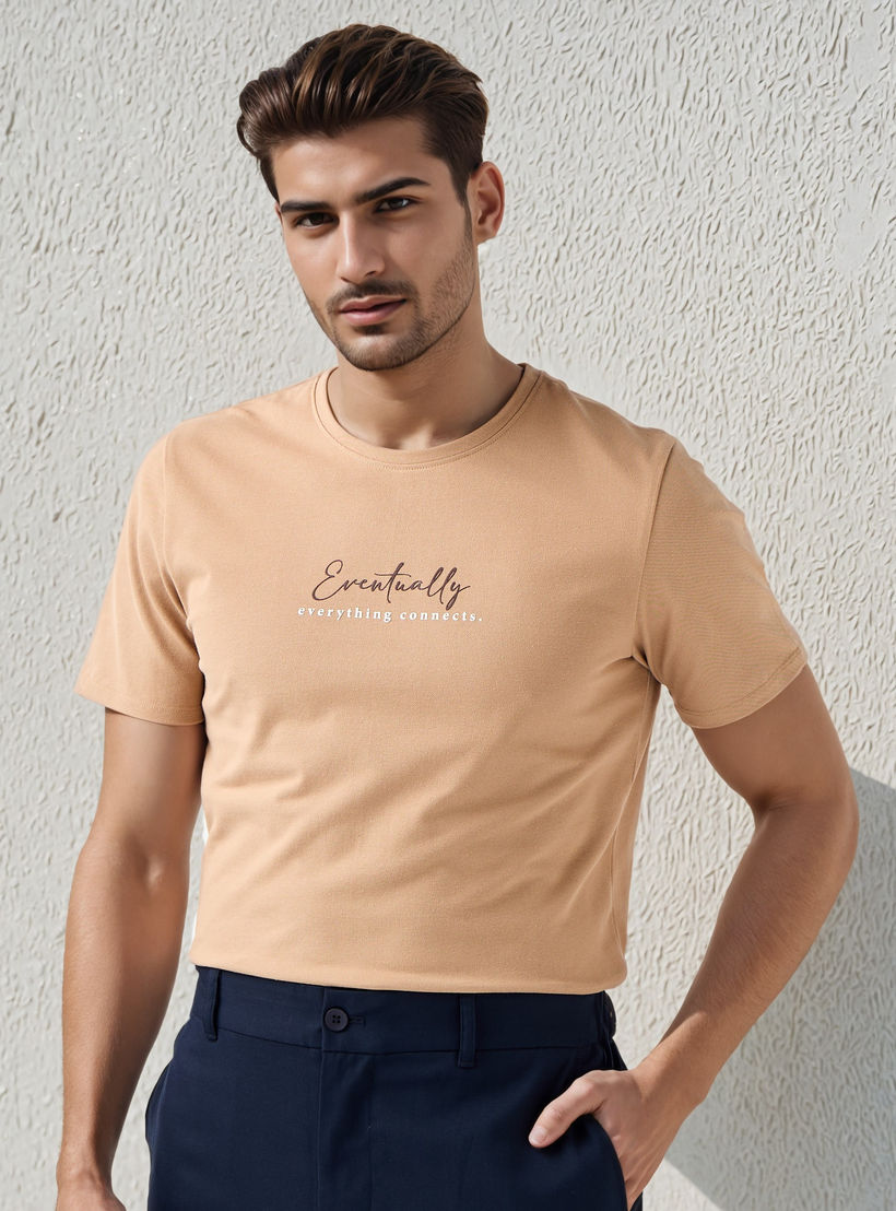 Iconic Men Slim Fit Crew Neck Short Sleeves Printed T-shirt-men-clothing-tshirtsandpolos-tshirts-image-1