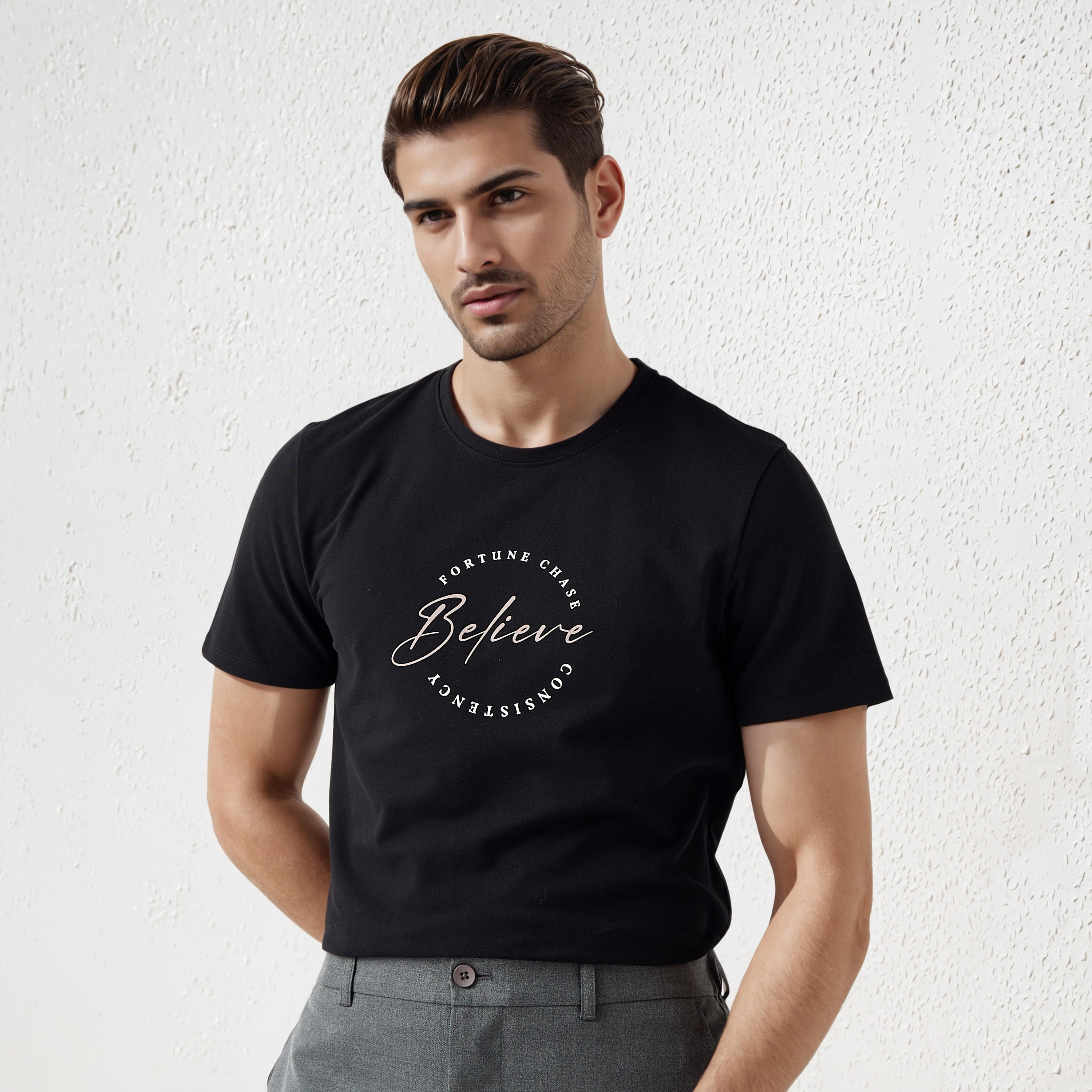 Iconic Men Slim Fit Crew Neck Short Sleeves Printed T-shirt-men-clothing-tshirtsandpolos-tshirts-image-1