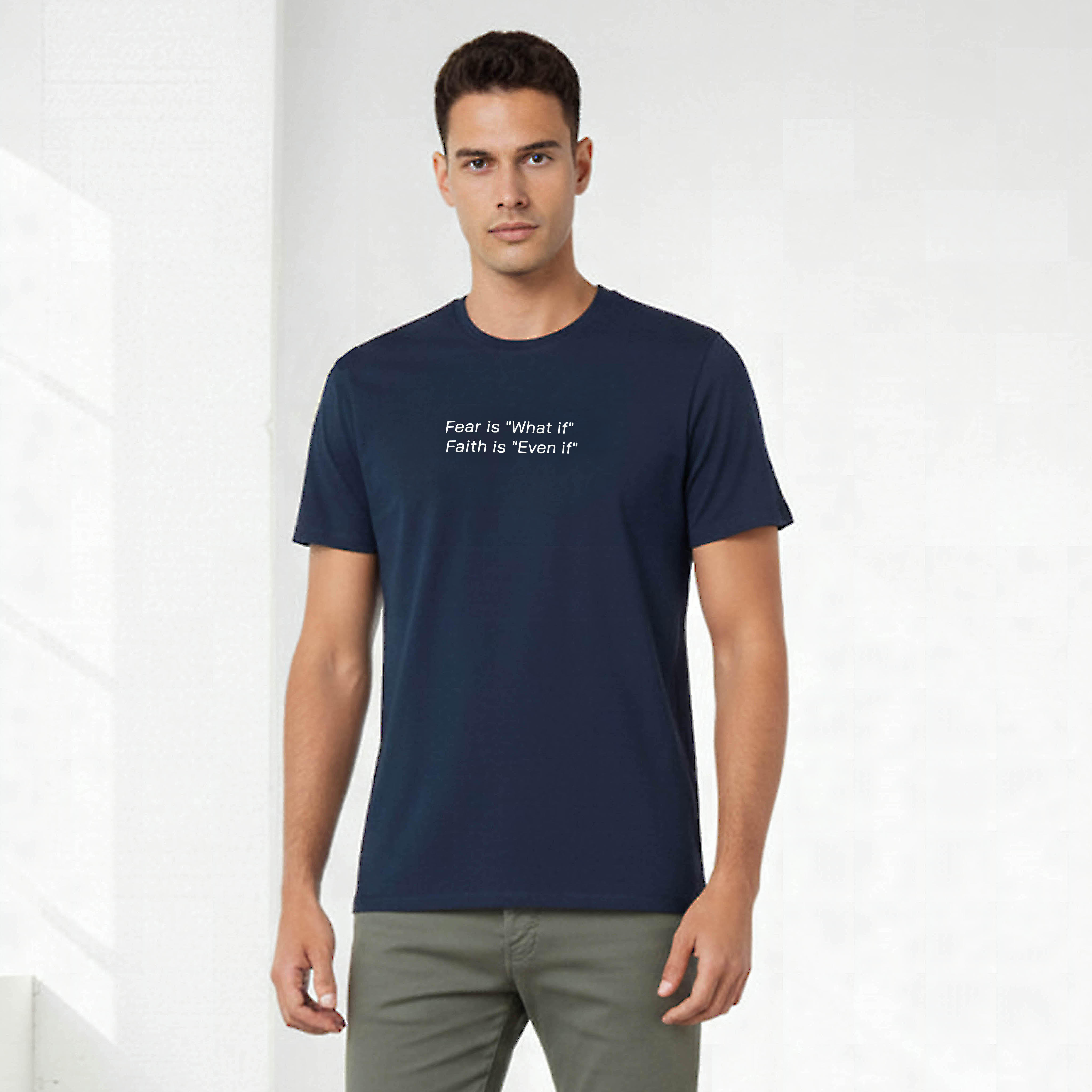 تيشيرت بقصة سليم وياقة ضيقة وأكمام قصيرة وطبعات للرجال من آيكونيك-men-clothing-tshirtsandpolos-tshirts-image-1