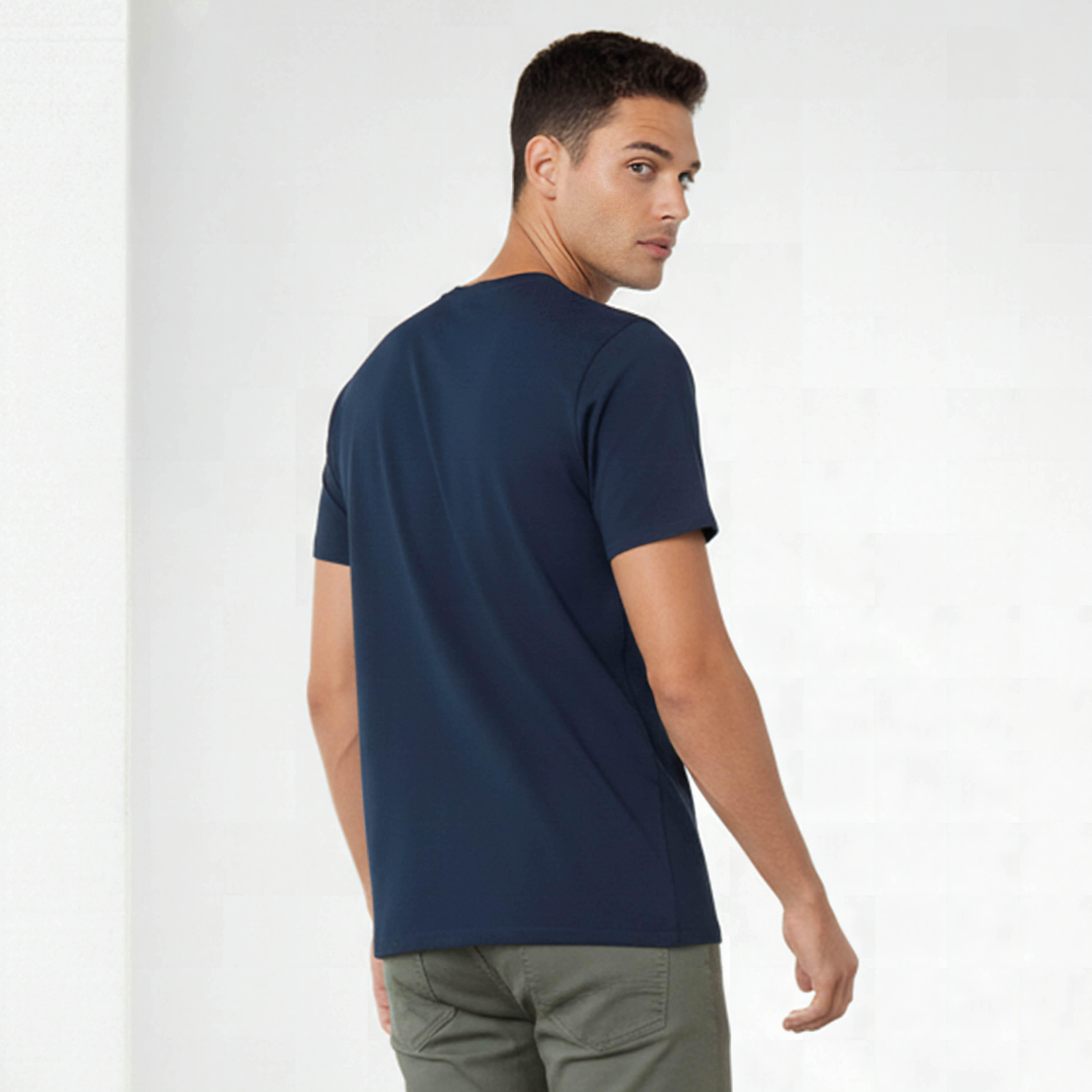 تيشيرت بقصة سليم وياقة ضيقة وأكمام قصيرة وطبعات للرجال من آيكونيك-men-clothing-tshirtsandpolos-tshirts-image-3