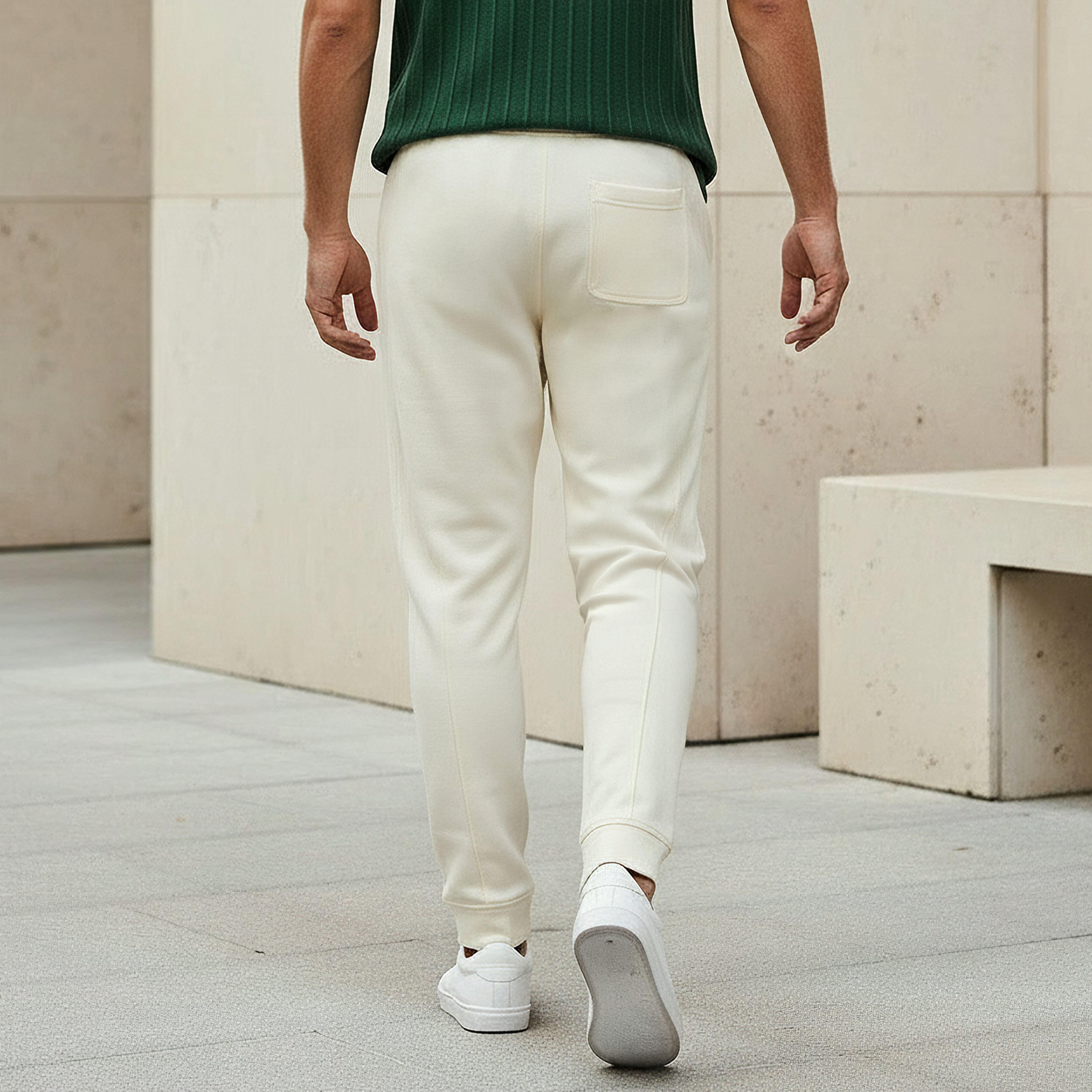 بنطلون رياضي رجالي بقة سليم وجيوب من أيكونيك-men-clothing-bottoms-joggers-image-3