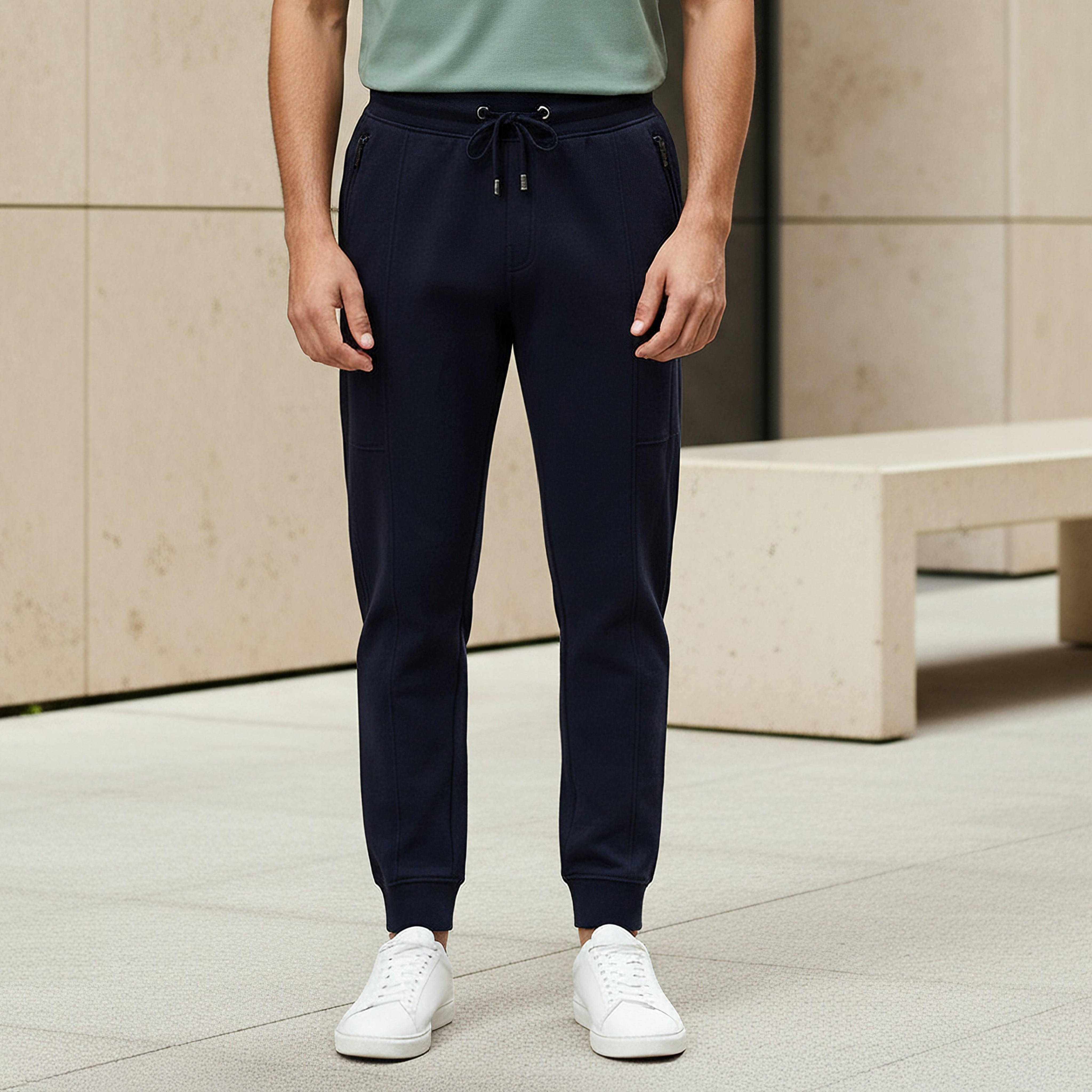 Iconic Men Slim Fit Joggers with Pockets-men-clothing-bottoms-joggers-image-1