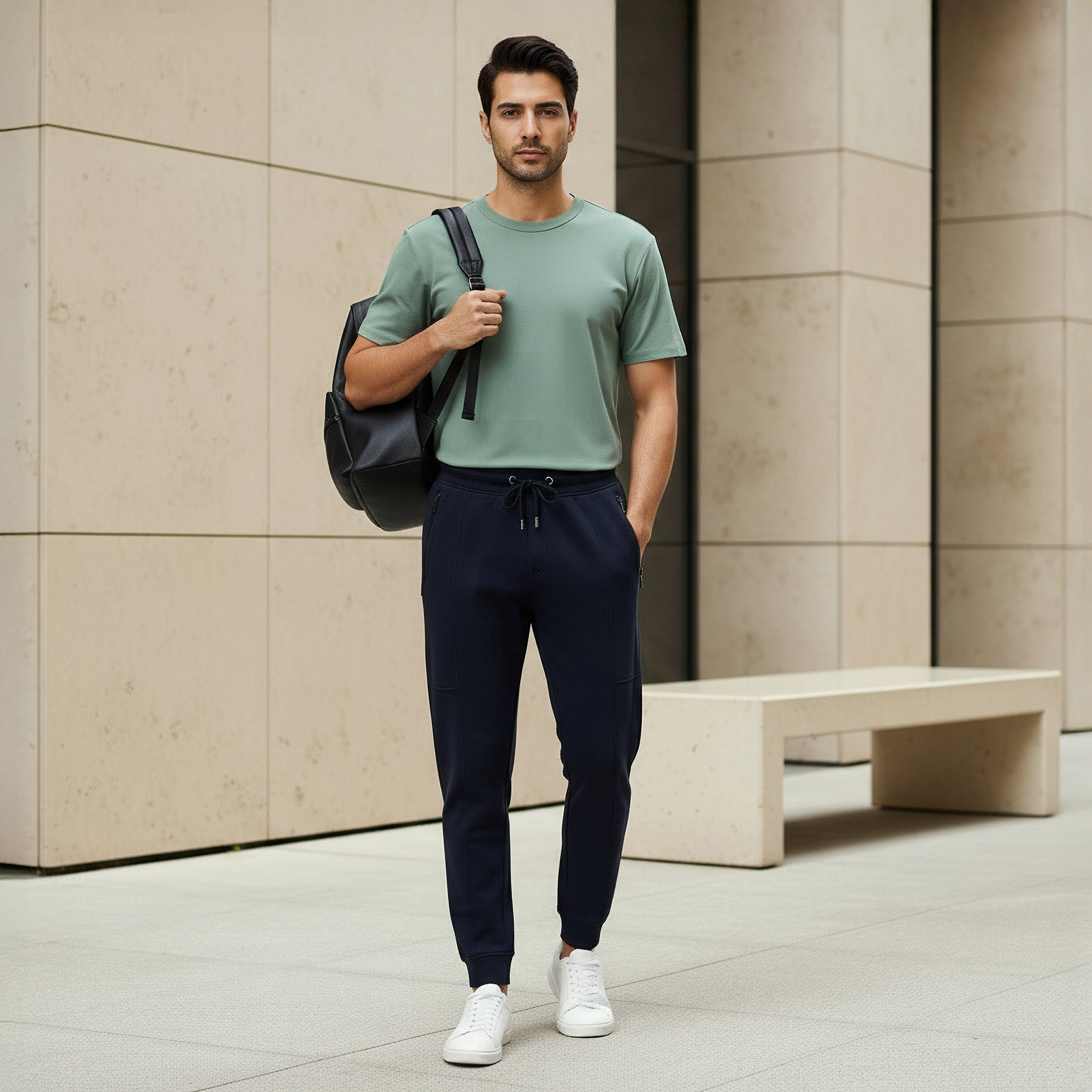Iconic Men Slim Fit Joggers with Pockets-men-clothing-bottoms-joggers-image-2