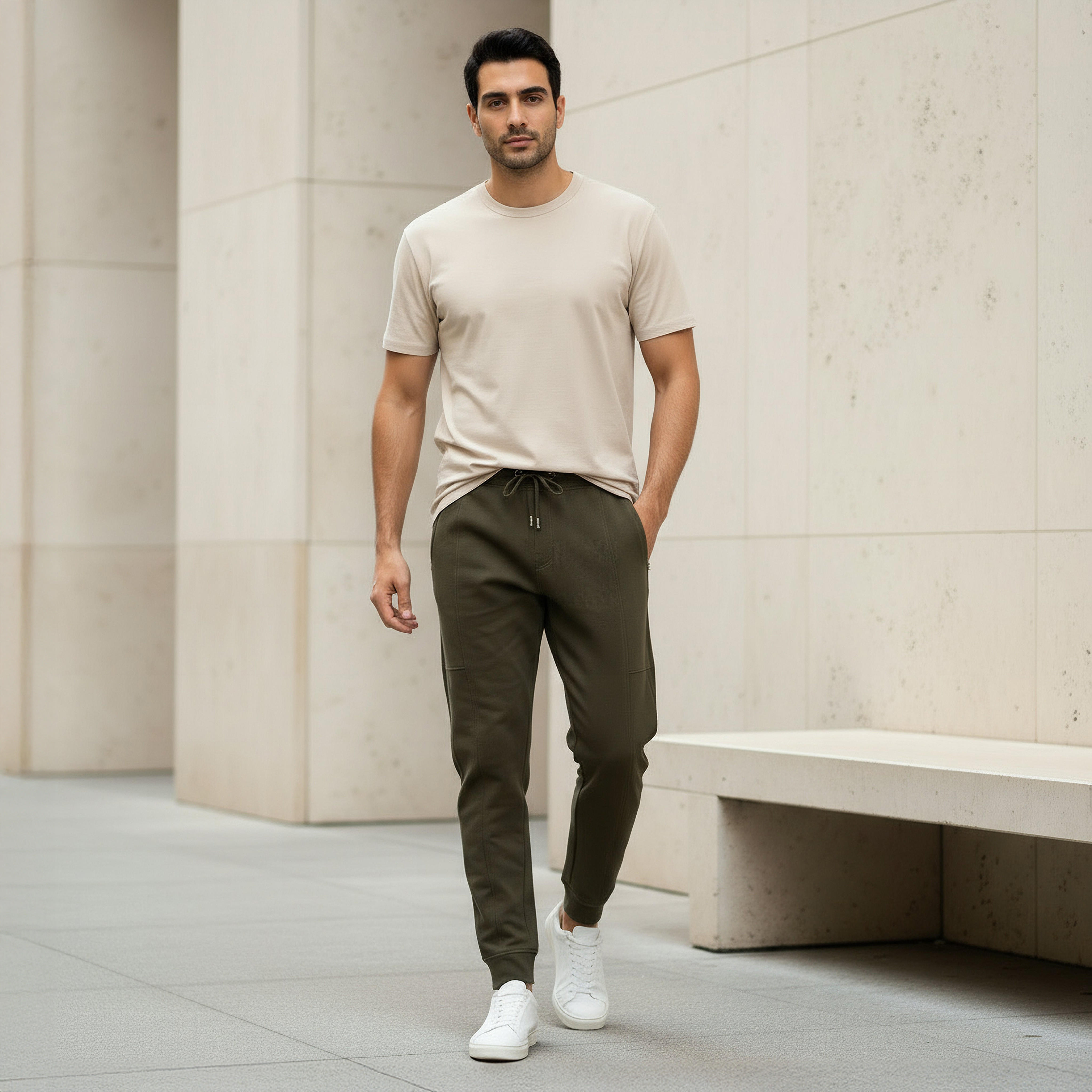 Iconic Men Slim Fit Joggers with Pockets-men-clothing-bottoms-joggers-image-2