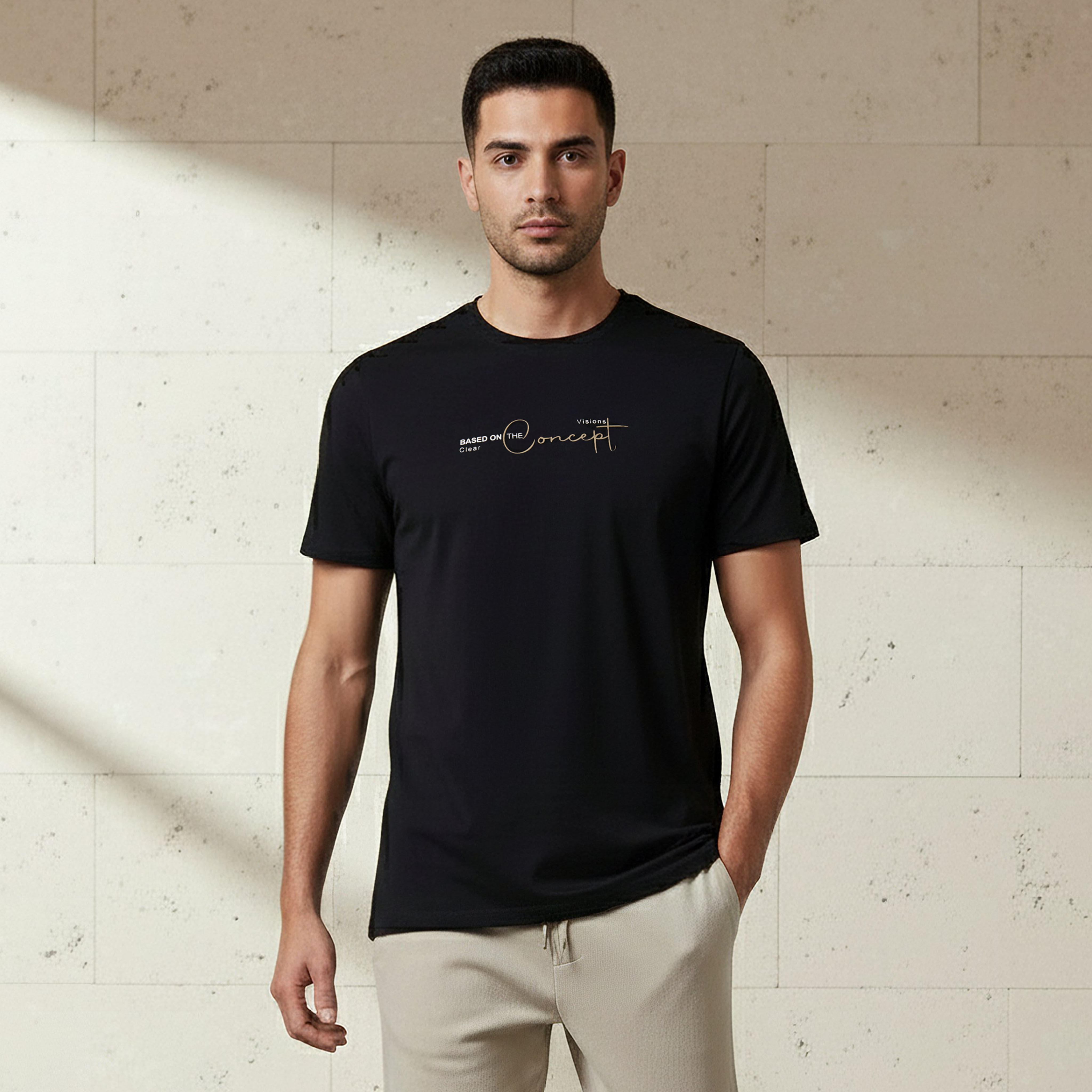 Iconic Men Slim Fit Round Neck Short Sleeve Slogan Print T-shirt-men-clothing-tshirtsandpolos-tshirts-image-1